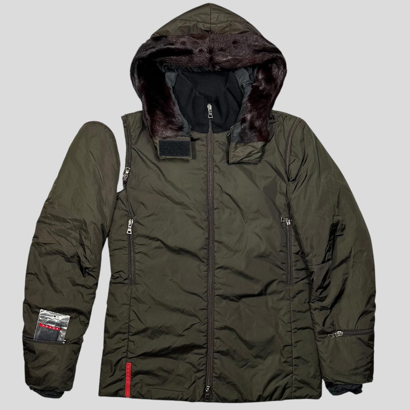 Prada Prada Sport AW00 7 in 1 Nylon Goat Fur Modular Bag Jacket S Size US S / EU 44-46 / 1 - 5 Thumbnail