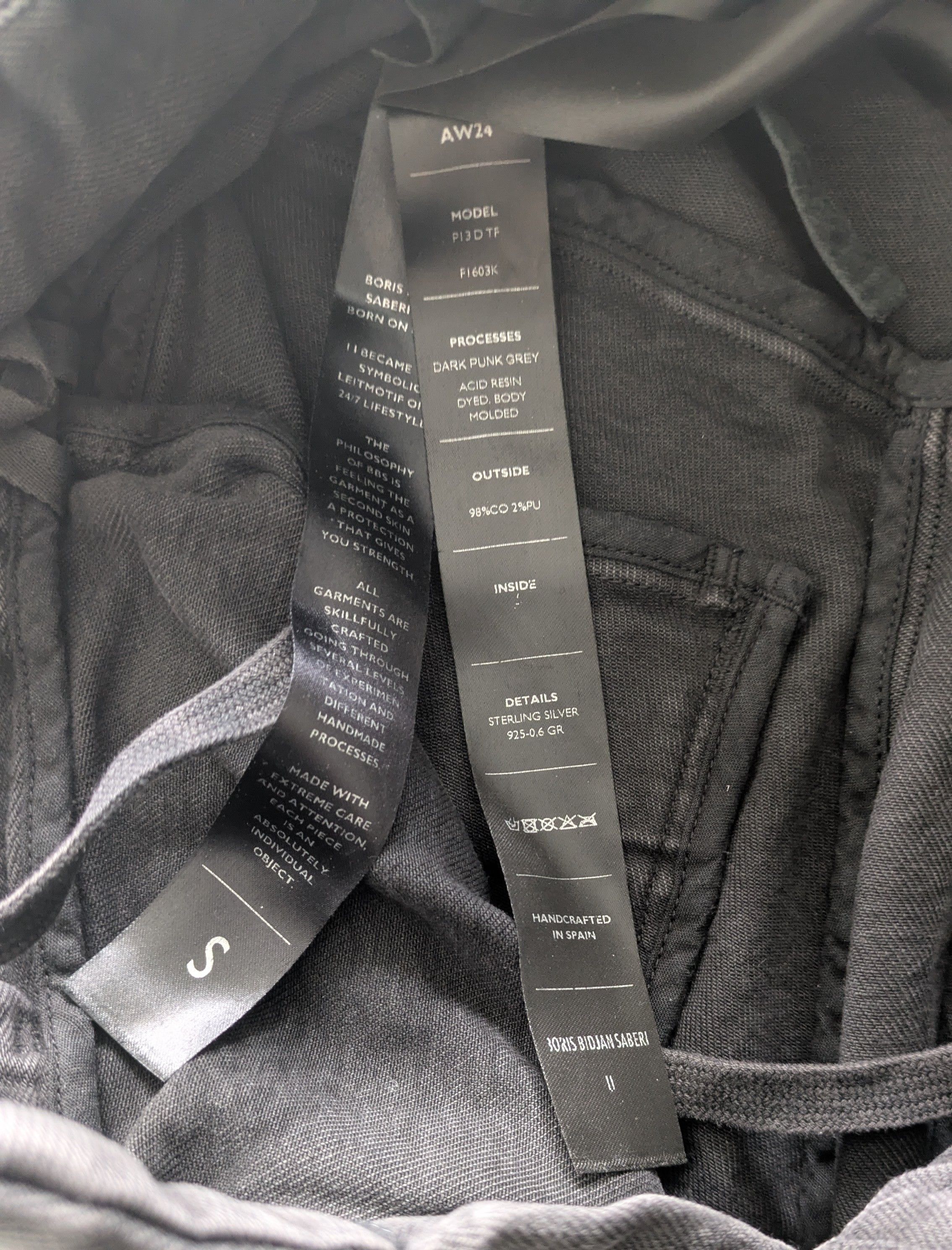 Boris Bidjan Saberi Boris Dark Punk Grey P13TF F1603K Size US 30 / EU 46 - 4 Thumbnail