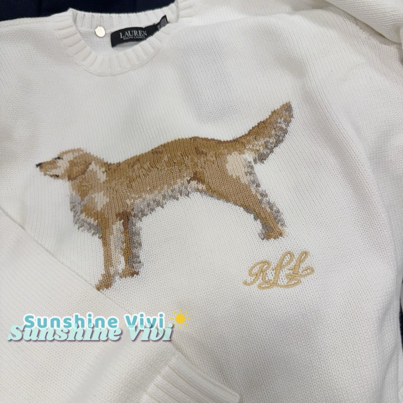 Polo Ralph Lauren NWT Polo Ralph Lauren Woman Cotton Dog Sweater Chalk XL Size XL / US 12-14 / IT 48-50 - 6 Thumbnail