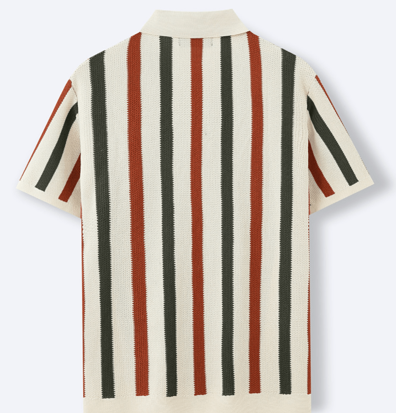 Designer Casual Stripe Knit Polo Shirt Size US L / EU 52-54 / 3 - 4 Thumbnail
