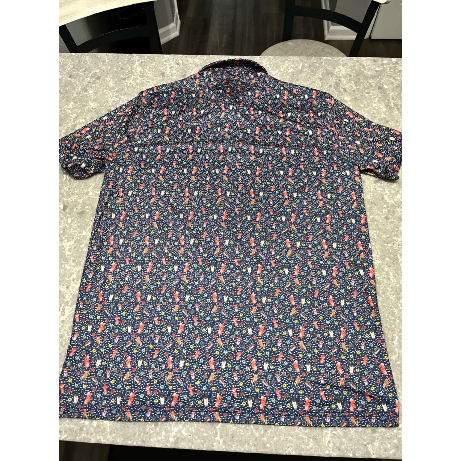 Vintage 1764 Performance Golf Polo Shirt Mens L Allover Print Donut Novelty Sweet Daly Size US L / EU 52-54 / 3 - 6 Thumbnail