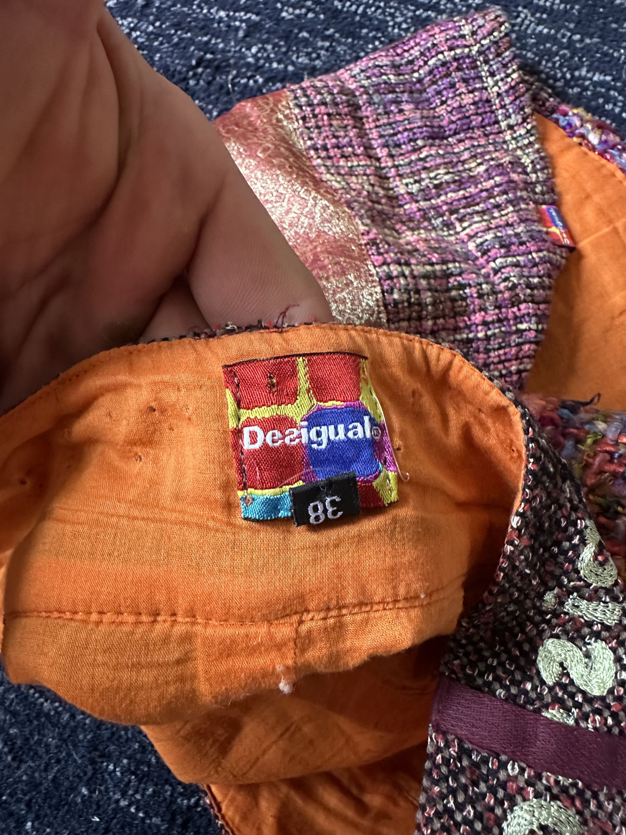 Desigual Desigual Knit Patchwork Mini Skirt Size 26" / US 2 / IT 38 - 4 Thumbnail