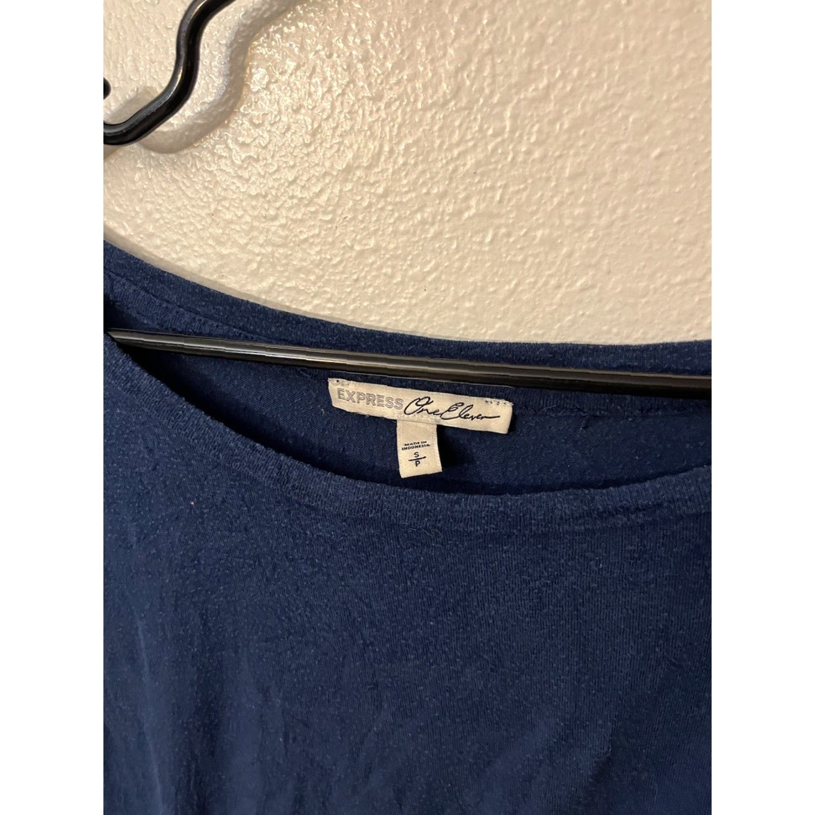 Express Express Womens Tunic Blouse Size Small Blue V-Neck 3/4 Sleeve Classic All Seasons Size S / US 4 / IT 40 - 3 Thumbnail
