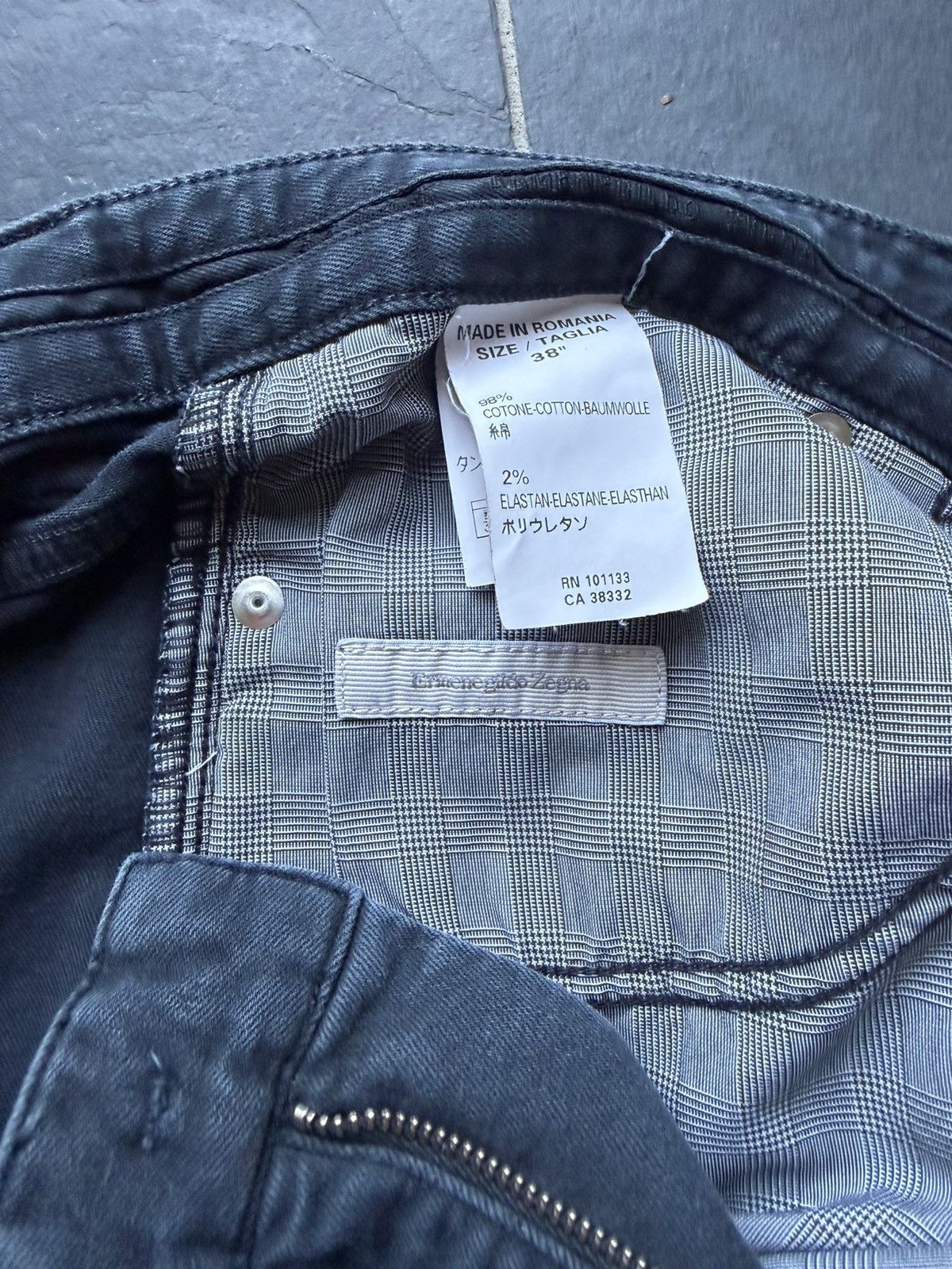 Ermenegildo Zegna Vintage Zegna Light Black Denim Trousers Size US 38 / EU 54 - 7 Thumbnail