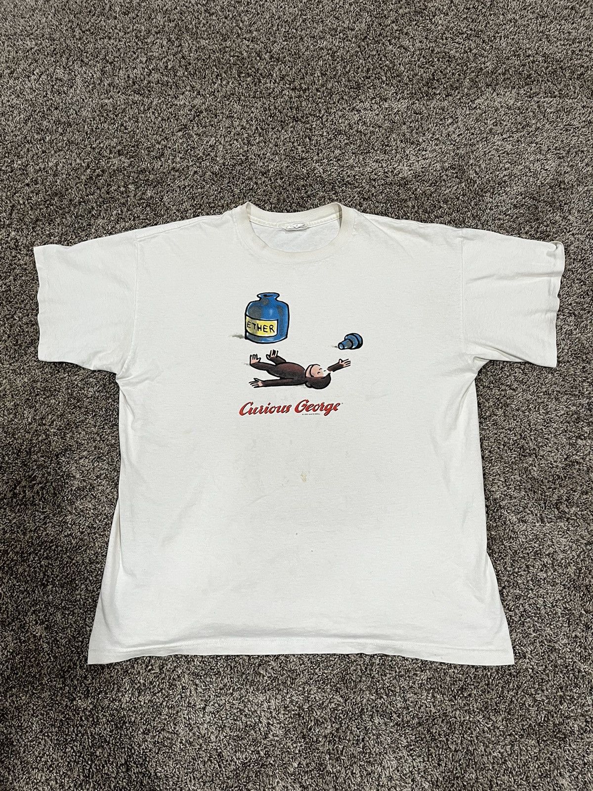 Vintage Crazy vintage Curious George Grail tee on Cronies tag Size US XL / EU 56 / 4 - 1 Thumbnail