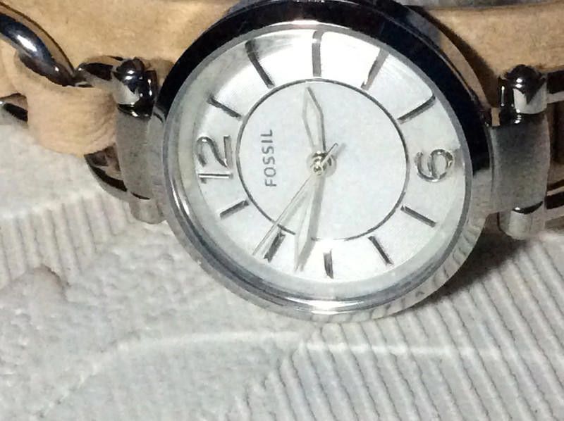 Fossil Fossil ladies silver dial brown leather strap watch Size ONE SIZE - 4 Thumbnail
