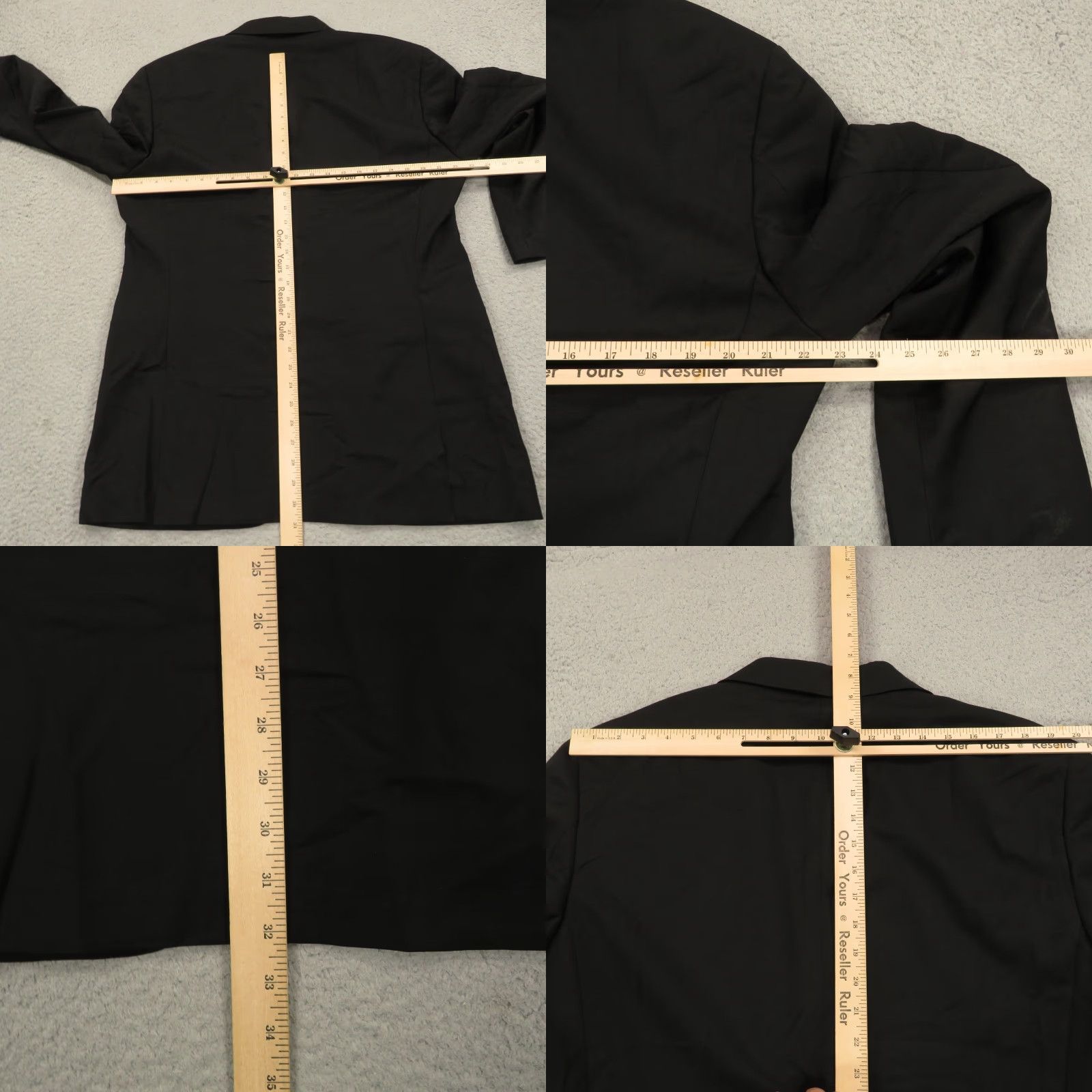 Canali Canali 1934 Blazer Wool Black 2 Button Formal Jacket Italian Made Double-Vented Notch Lapel Men 44L Regular Blazer/Coat Size 44R - 10 Thumbnail