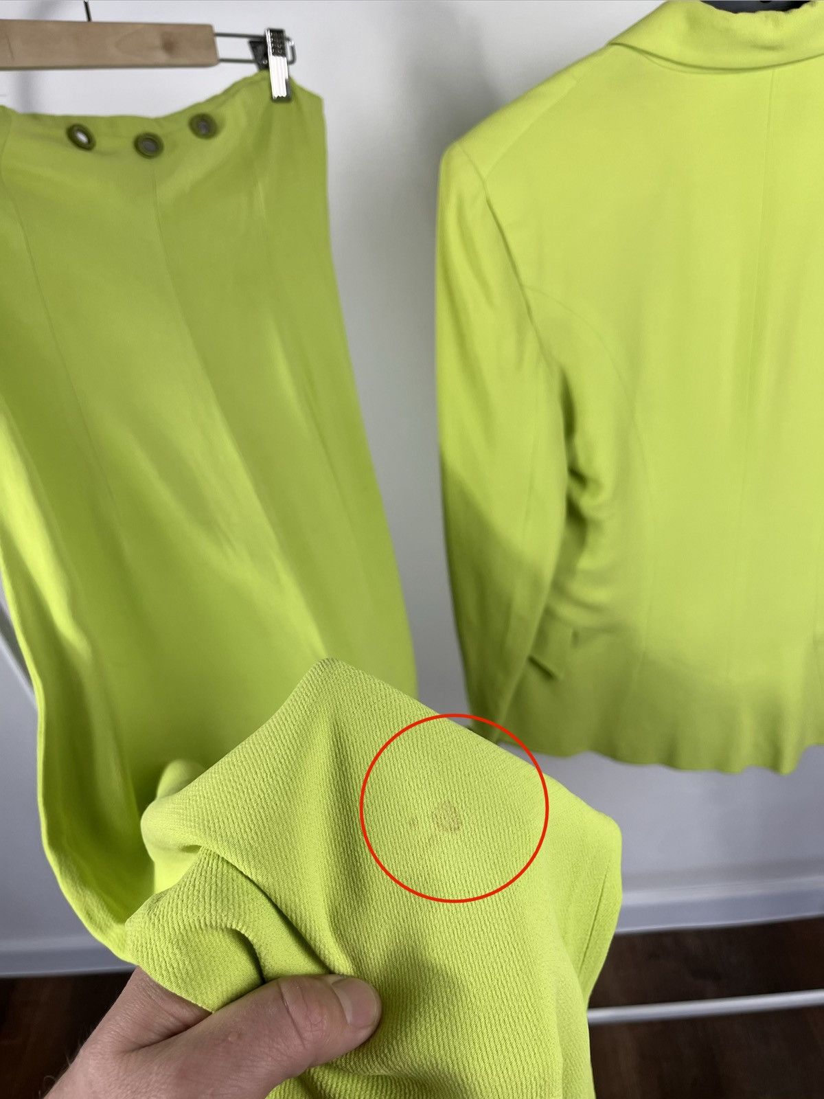 Other Vintage Sportstaff Lime Green Pantsuit Blazer Trouser Set 44 Size M / US 6-8 / IT 42-44 - 16 Thumbnail