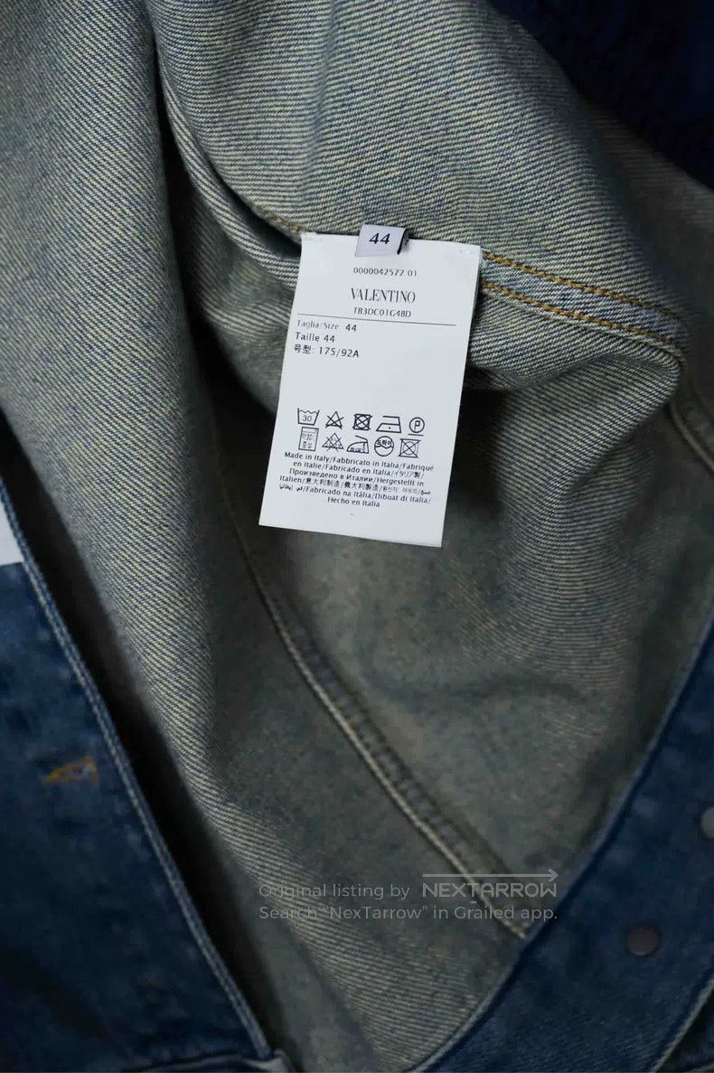 Valentino Valentino Logo monogram print denim jacket Size US S / EU 44-46 / 1 - 3 Thumbnail