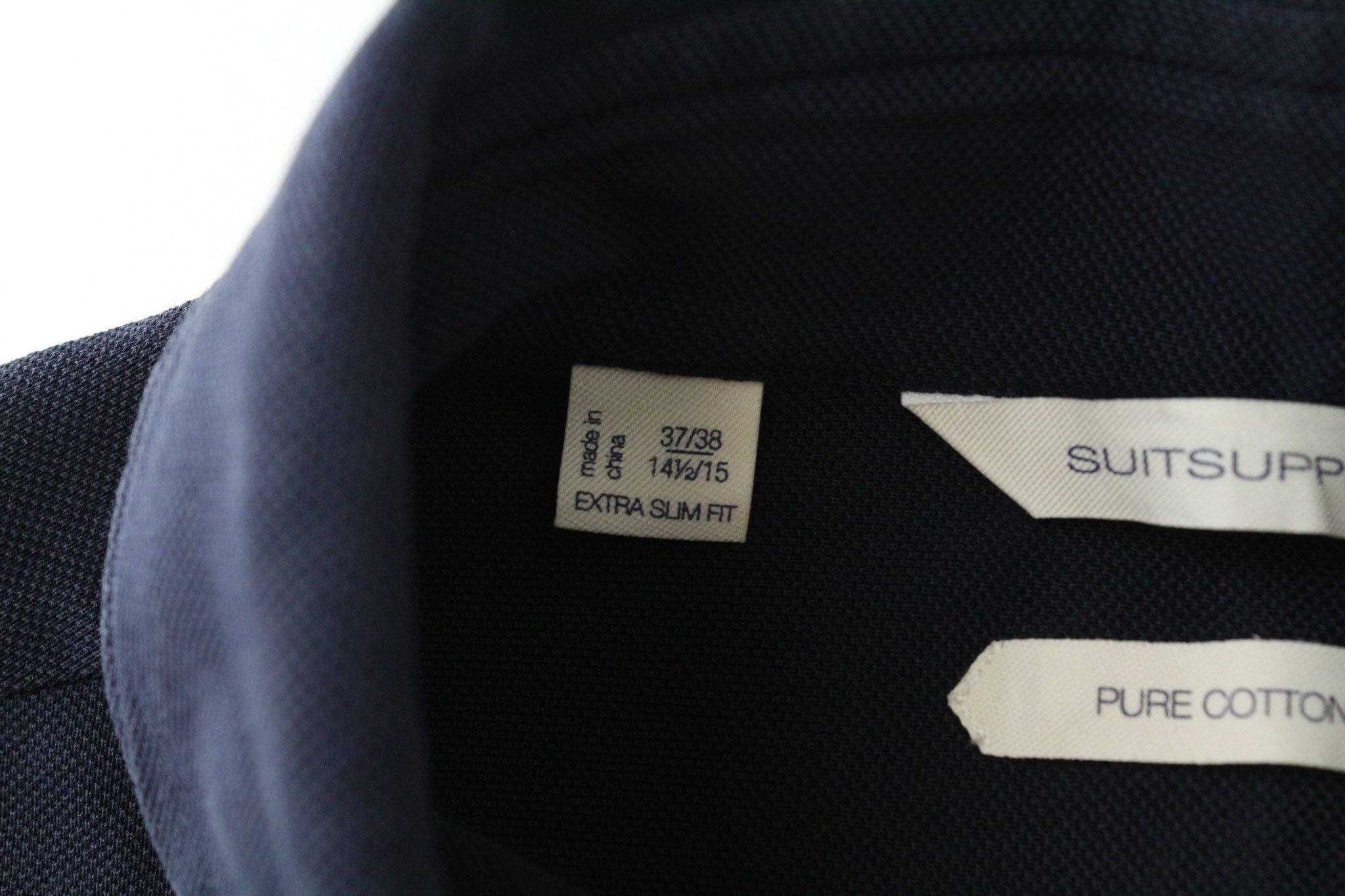 Suitsupply 37/38 14½/15 Navy Blue Cotton Polo Shirt 74018 Size US S / EU 44-46 / 1 - 5 Thumbnail