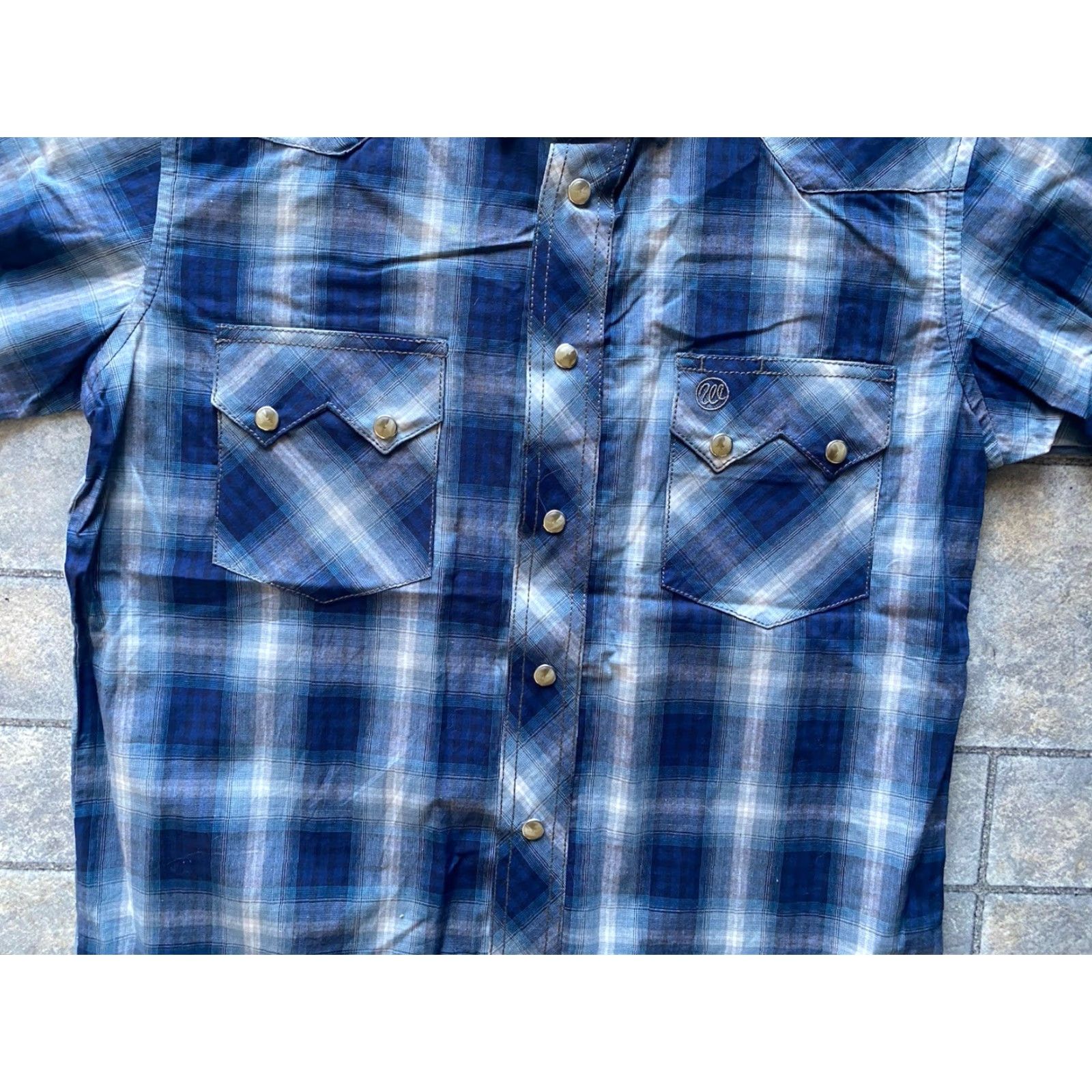 Wrangler Wrangler Shirt Western Plaid Snap Long Sleeve Blue S Men Regular Button-Up Shirt Size US S / EU 44-46 / 1 - 4 Thumbnail