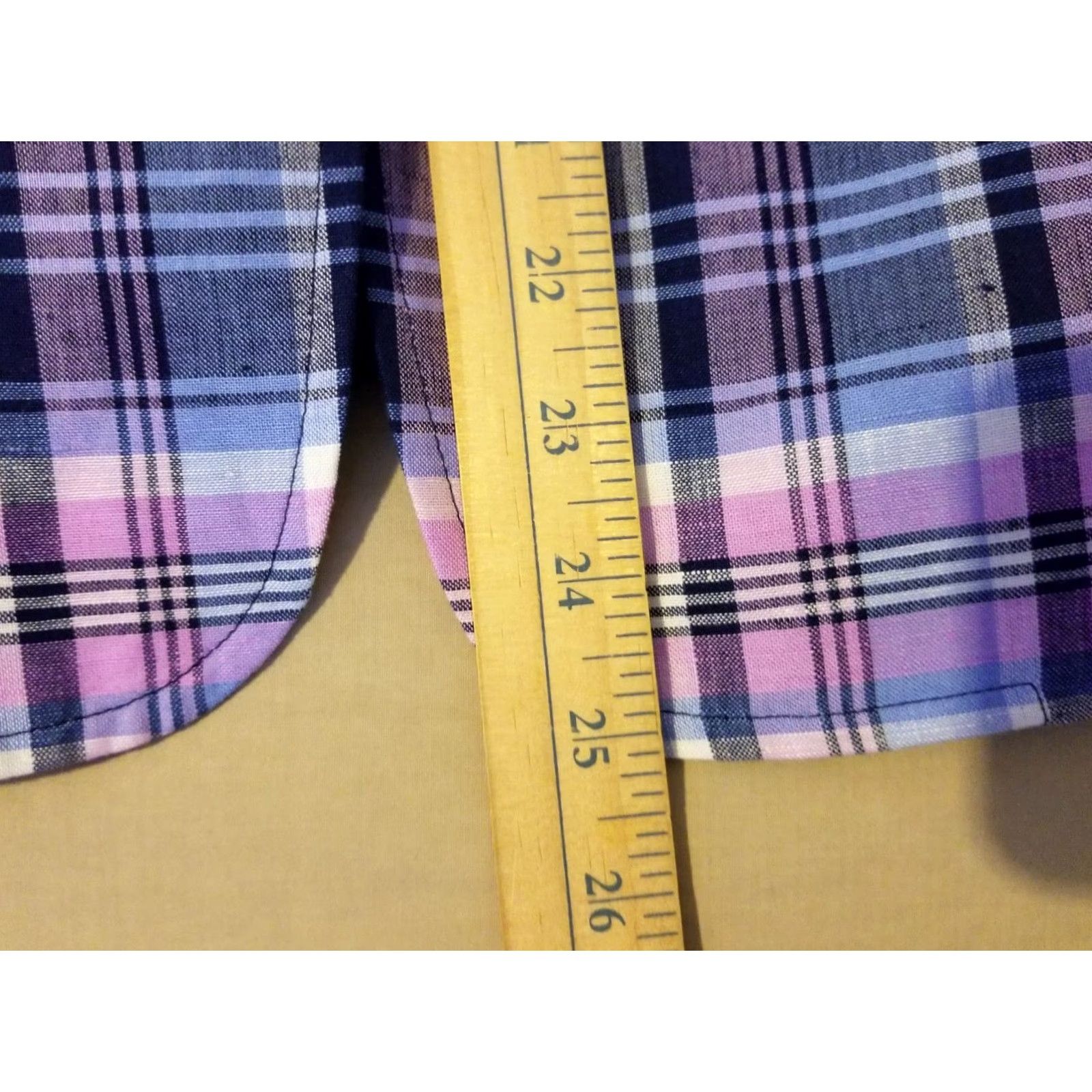Talbots Womens Talbots Blazer 2P Petite Linen Plaid Pink Blue Jacket Shirt Fashion Coat (if needed) Size XS / US 0-2 / IT 36-38 - 7 Thumbnail
