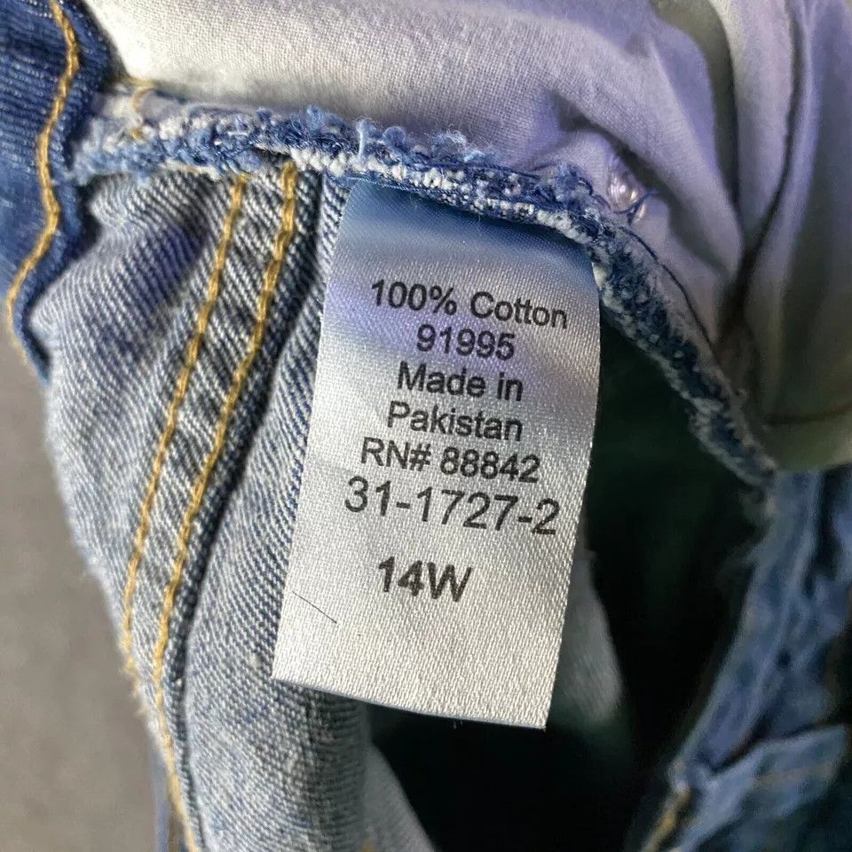 Other Woman Within Jeans Women's 14W Plus Straight Leg 100% Cotton Size 36" / US 14 / IT 50 - 8 Thumbnail
