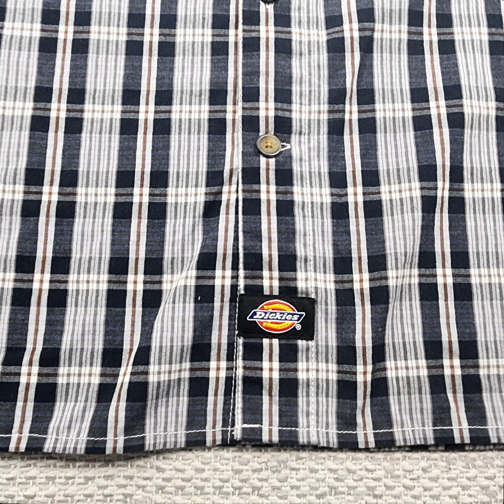 Dickies Dickies Shirt Mens M Gray Black Blue Plaid Short Sleeve Workwear Button Up Size US M / EU 48-50 / 2 - 6 Thumbnail