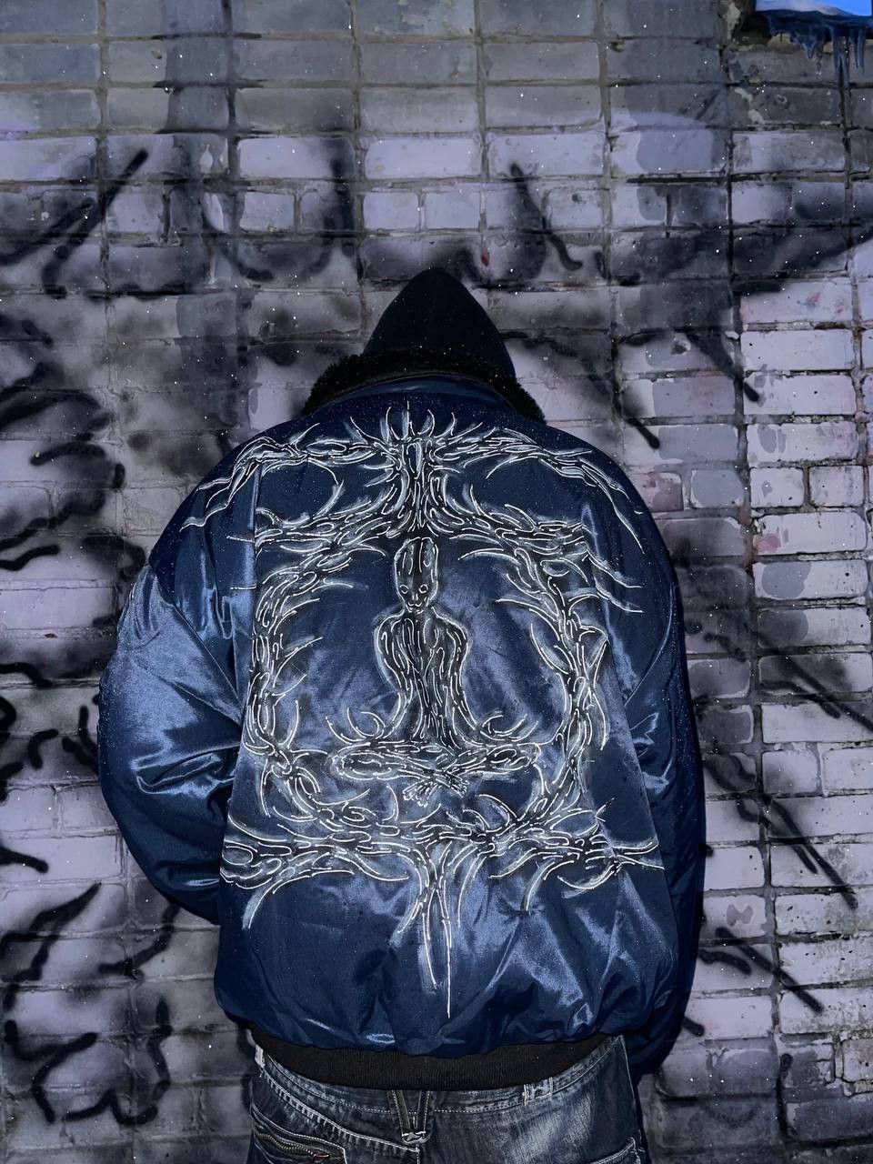 Le Grande Bleu (L.G.B.) Cyber neotribal shaman bomber jacket Size US XL / EU 56 / 4 - 4 Thumbnail