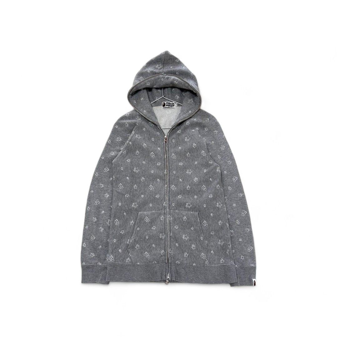 image of A Bathing Ape (Bape) - M Fullzip Bapesta Sharkhead Grey, Men's (Size Medium)