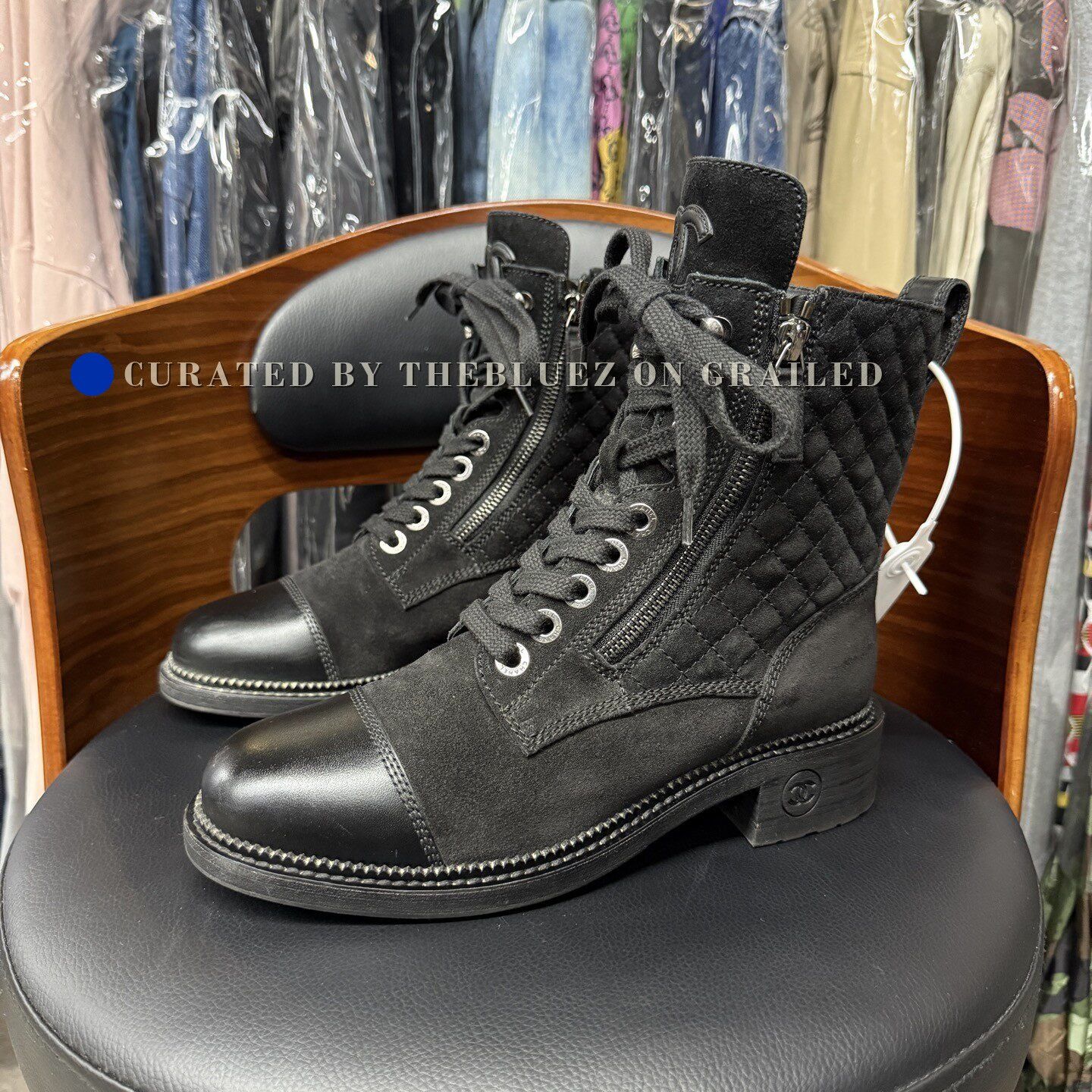 Chanel Chanel Calfskin Black Short Boots Size US 6.5 / IT 36.5 - 1 Thumbnail