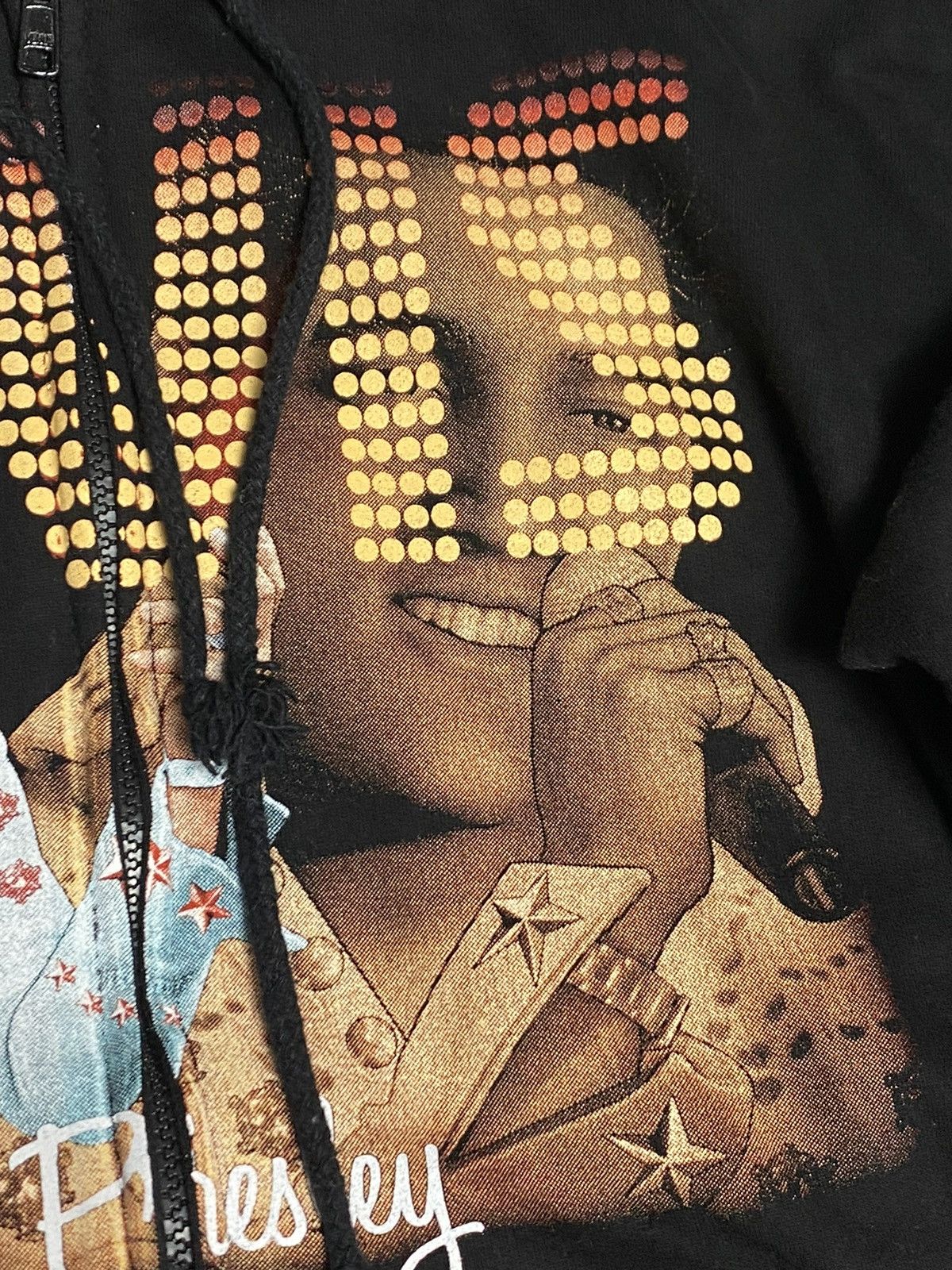 Band Tees VTG Rock@Tees Elvis Presley Full Zip Hoodie Women’s Size L Size L / US 10 / IT 46 - 5 Thumbnail
