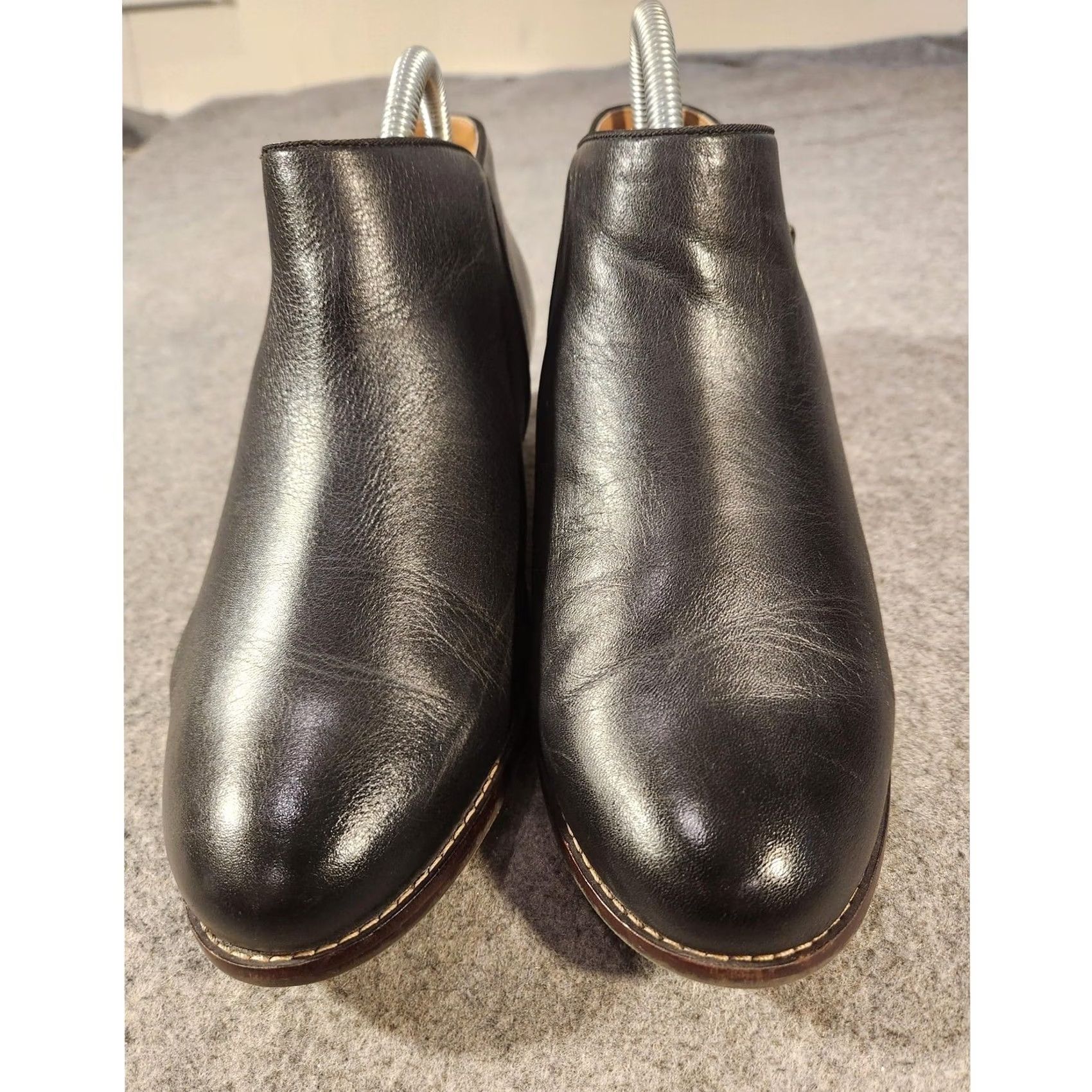 Vionic Vionic Boots Womens 8 W Black Leather Jolene Ankle Booties Zip Low Heel Size US 9 / IT 39 - 3 Thumbnail