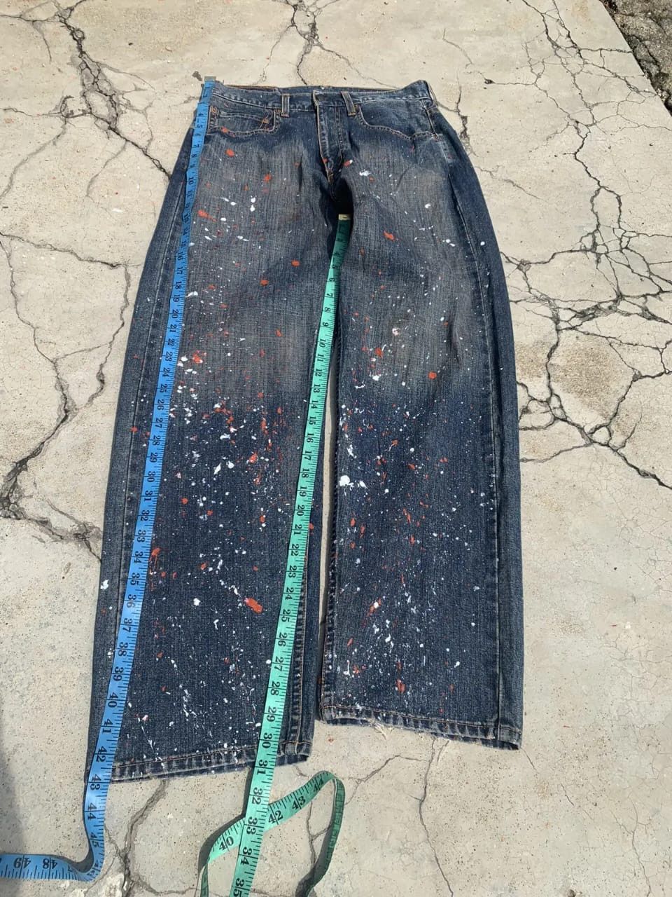 Levi's Vintage Levi’s 669 Baggy Wide Leg Custom Paint Splatter 🔥 Size US 31 - 6 Thumbnail
