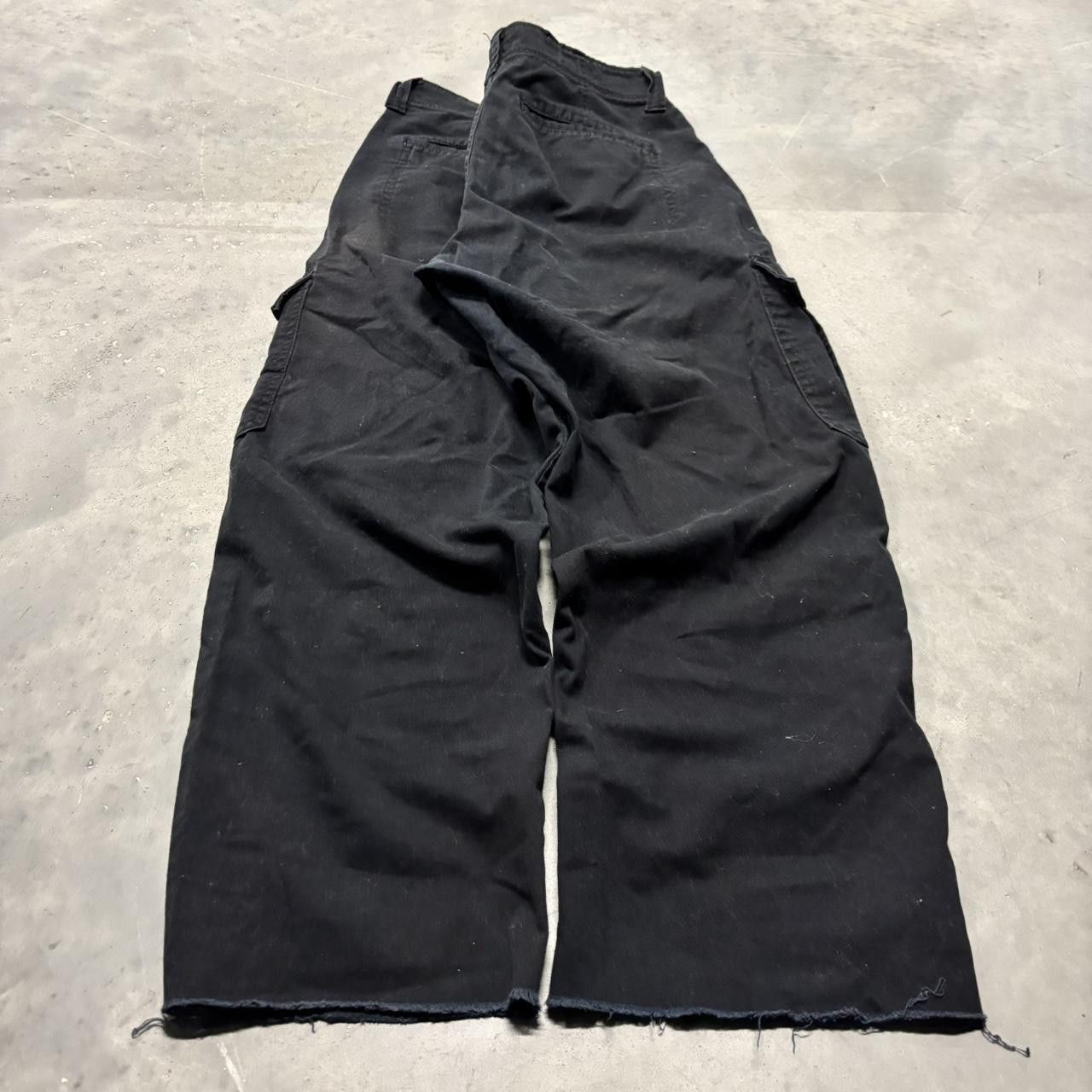 Japanese Brand × Vintage Crazy Vintage Y2K/2000s Black Streetwear Skater Cargo Pants! Size US 30 / EU 46 - 4 Thumbnail
