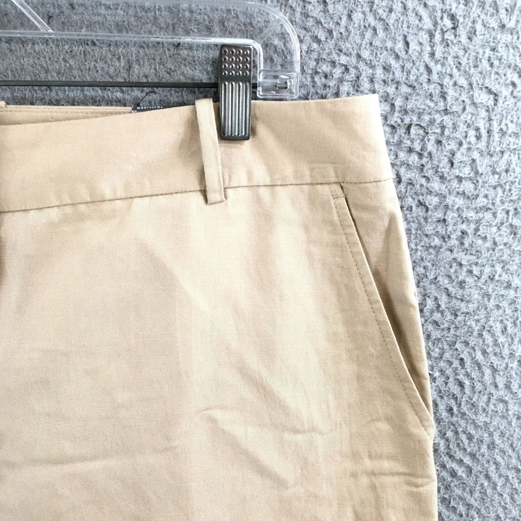 Worthington Worthington Pants Womens 14 Beige Khaki High Rise Straight Zip Fly Casual NEW Size 36" / US 14 / IT 50 - 4 Thumbnail