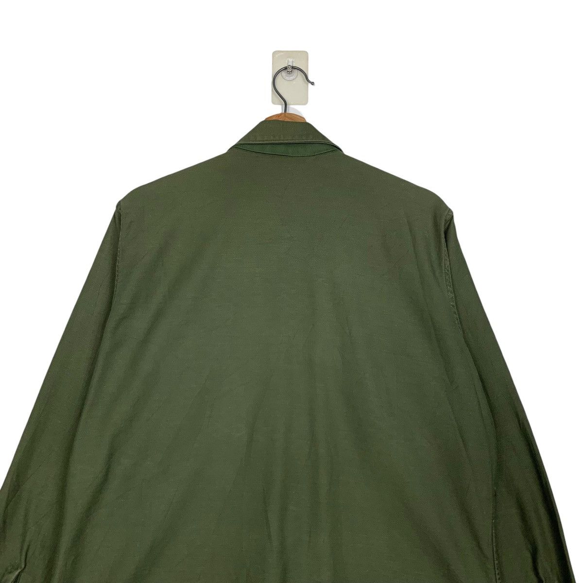 Vintage 1960s US ARMY OG-107 Cotton Sateen Utility Shirt #2760-C124 Size US L / EU 52-54 / 3 - 16 Thumbnail