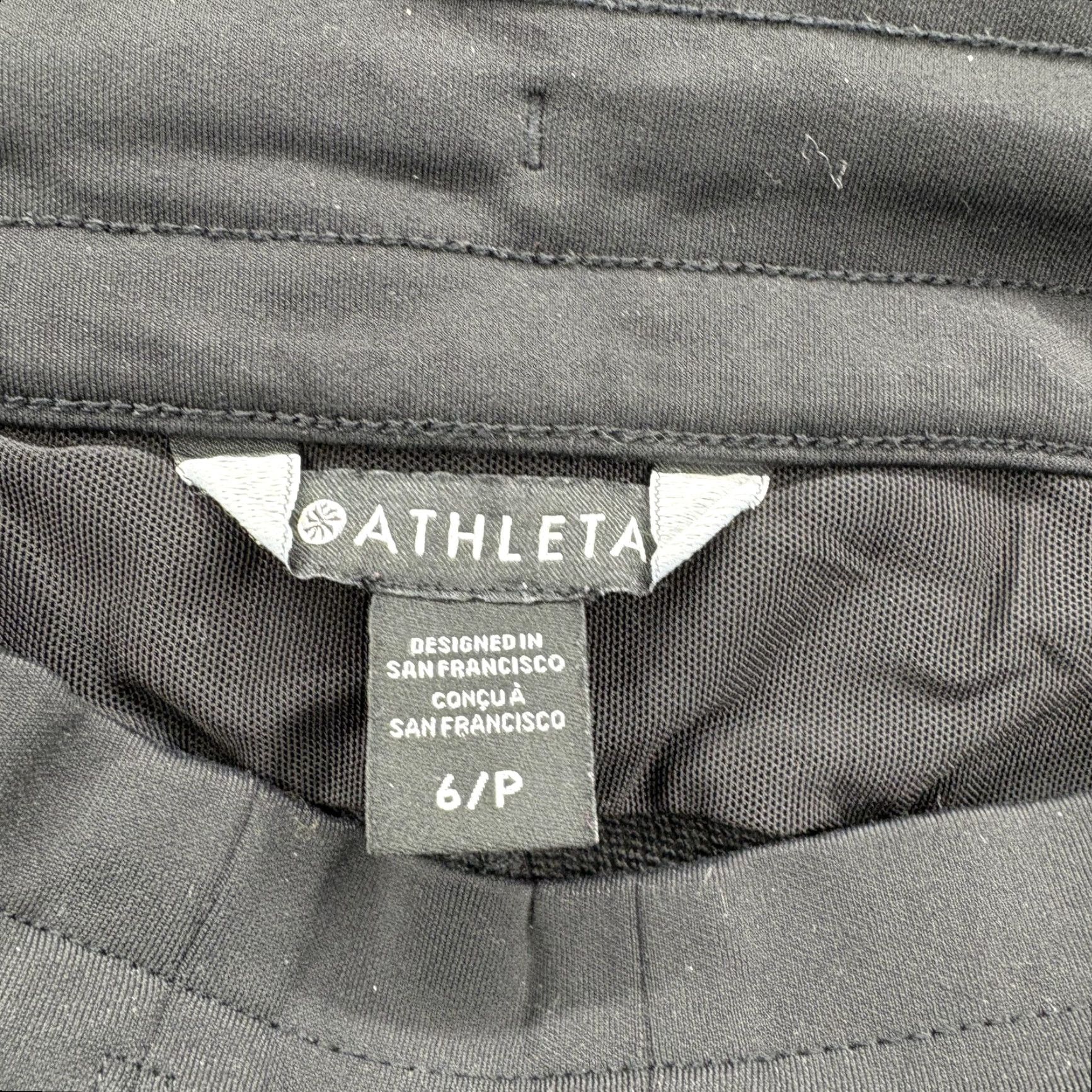 Athleta Athleta Jogger Pants Womens 6P Black Stretch Zip Pockets Tapered Gym Travel Yoga Size 28" / US 6 / IT 42 - 5 Thumbnail
