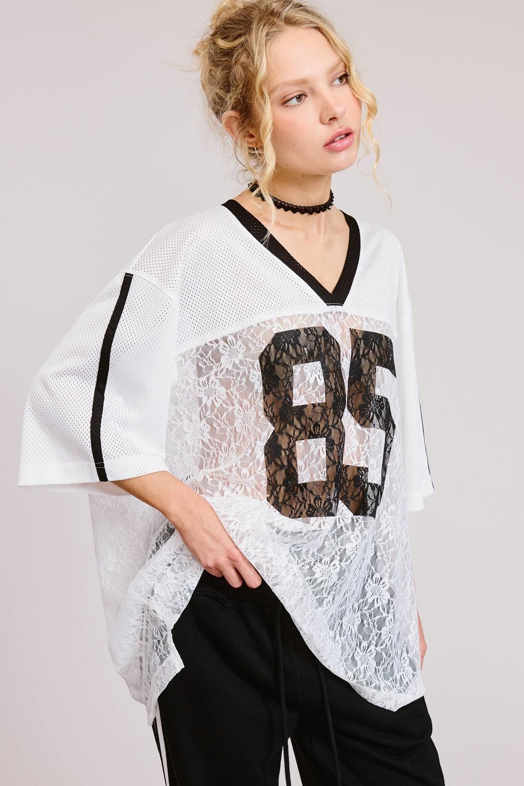 Other Sporty Chic Lace Number 85 Graphic Jersey Restocked!! Size S / US 4 / IT 40 - 8 Thumbnail