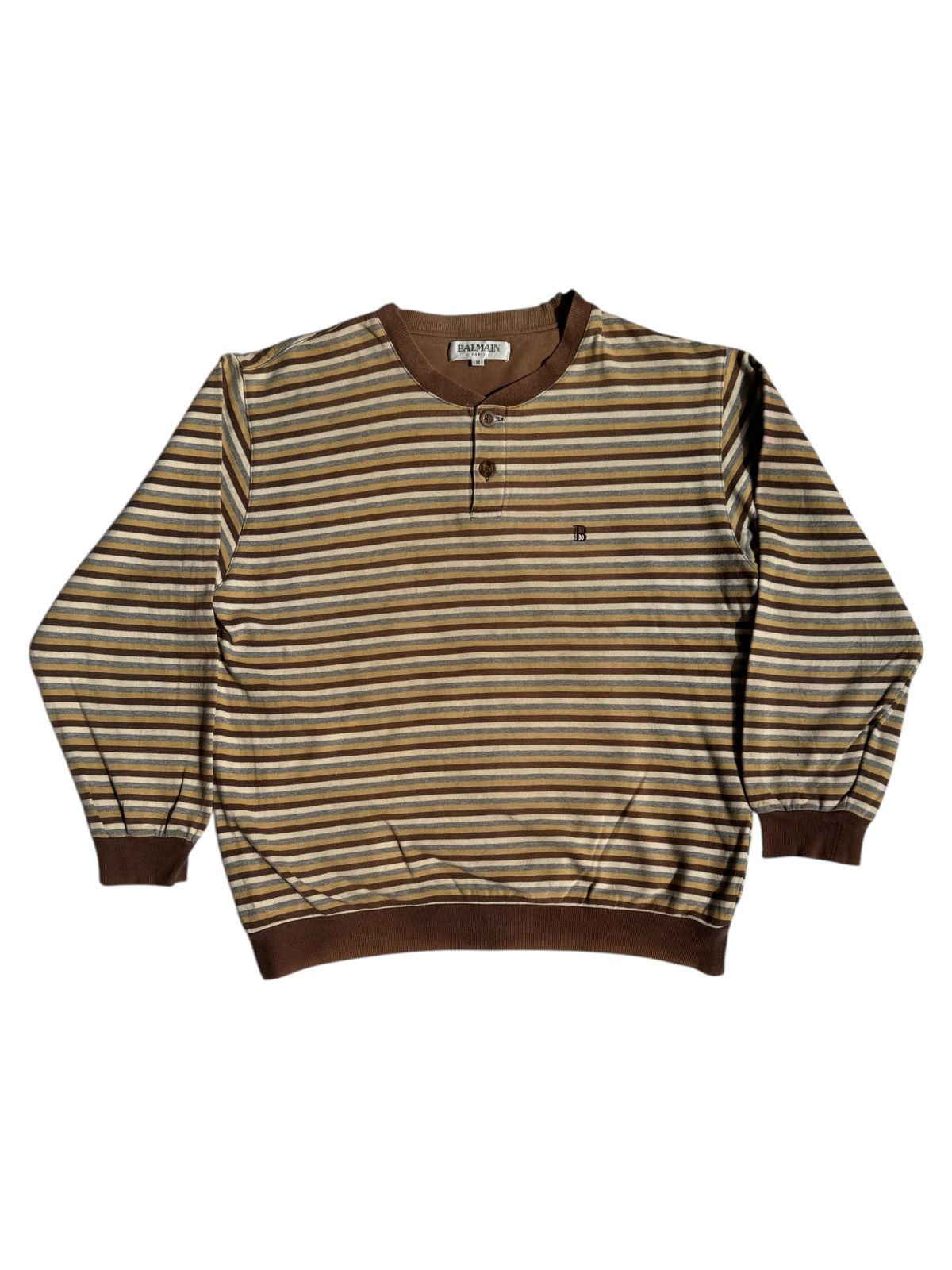 Balmain VERY RARE VINTAGE SWEATSHIRT PIERRE BALMAIN STRIPED Size US M / EU 48-50 / 2 - 1 Thumbnail