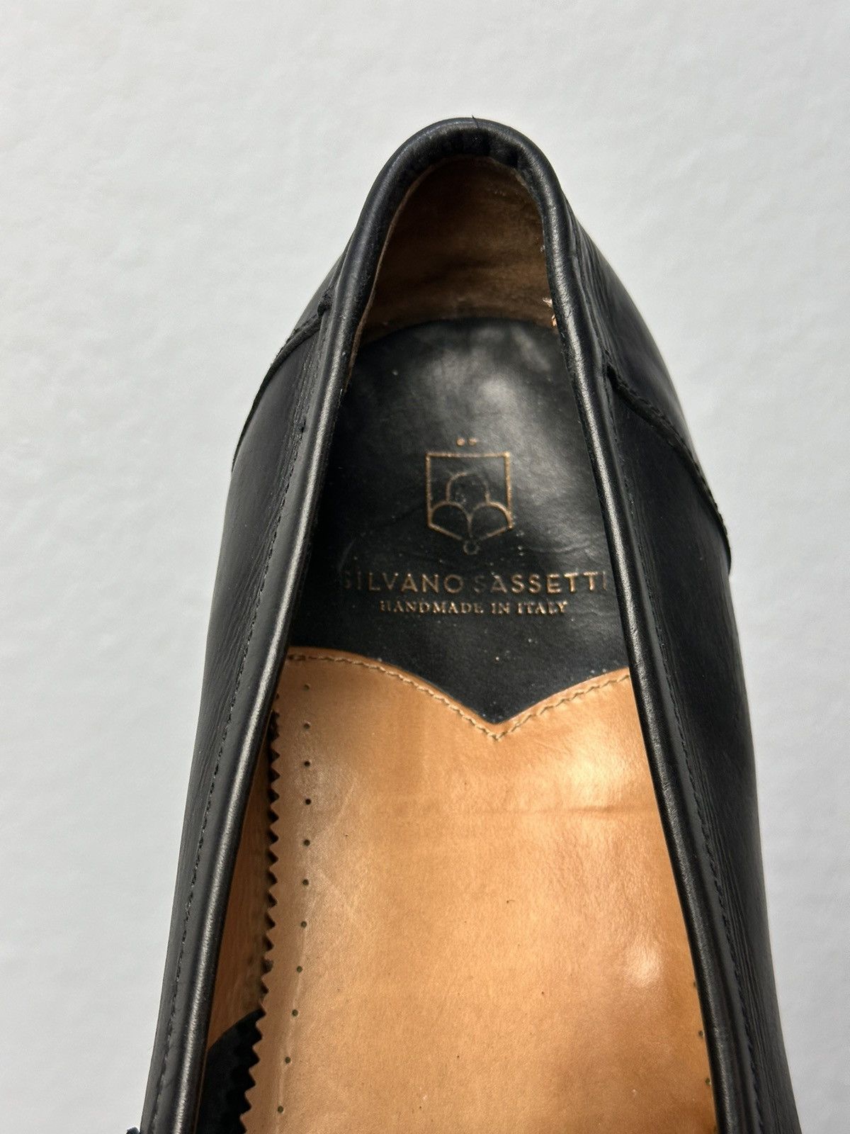 Silvano Sassetti Silvano Sassetti Shoes Blac Leather Loafers Italy Handmade Size US 7 / EU 40 - 11 Thumbnail
