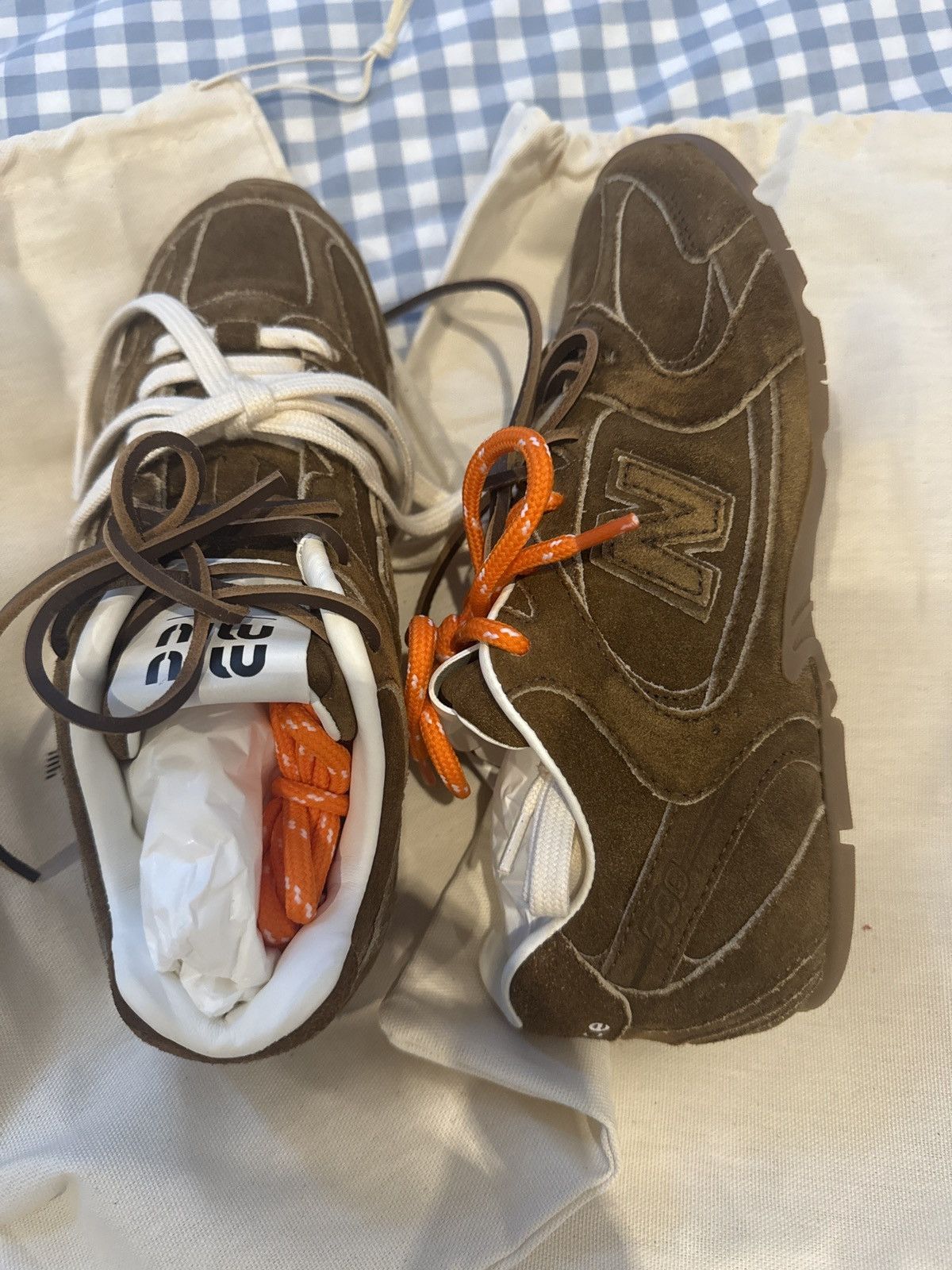 Miu Miu × New Balance Miu Miu x New Balance 530 SL Suede Sneakers Size US 6 / IT 36 - 3 Thumbnail