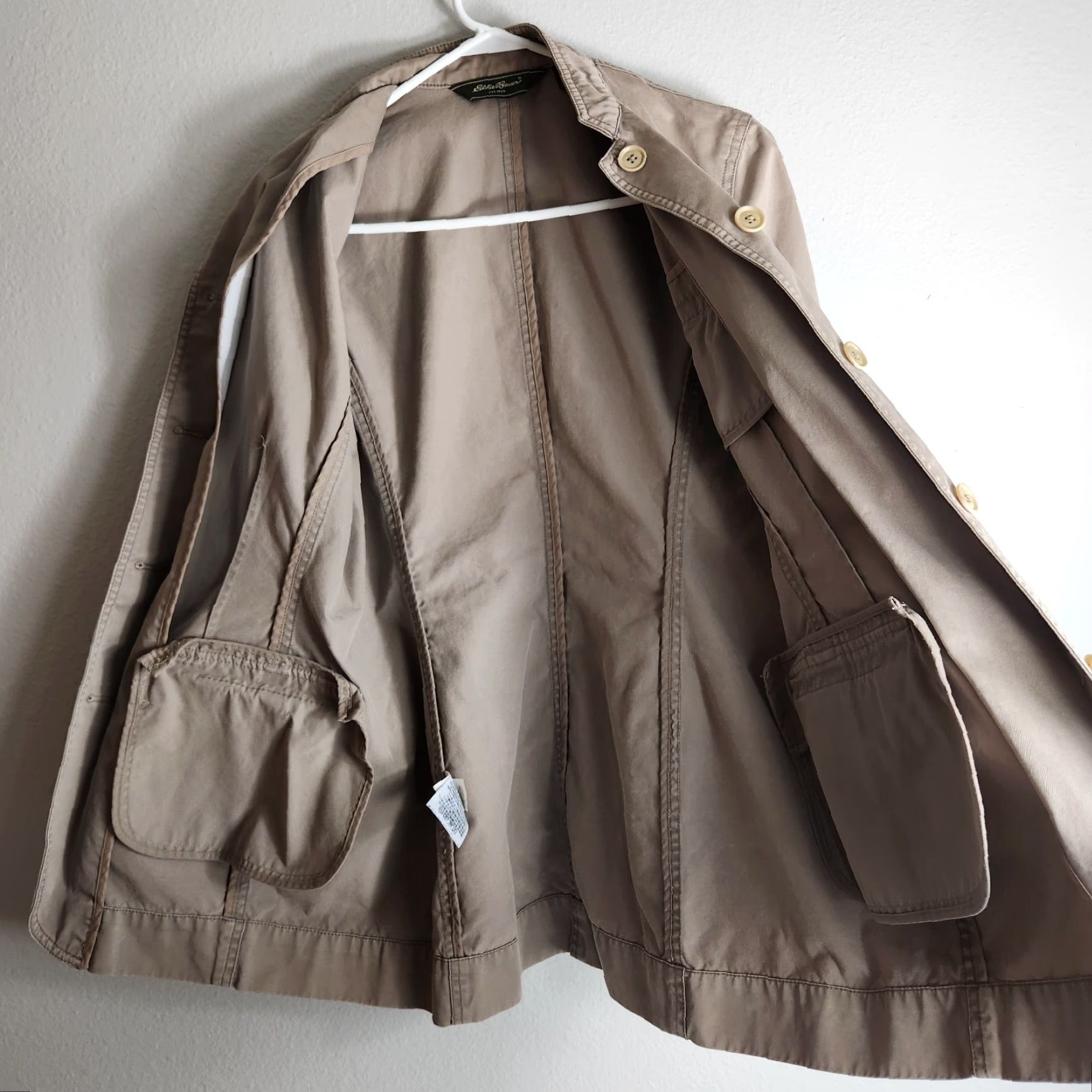 Eddie Bauer Eddie Bauer Womens Cotton Tan Buttonfront Field Utility Jacket-Size 8 Size M / US 6-8 / IT 42-44 - 5 Thumbnail
