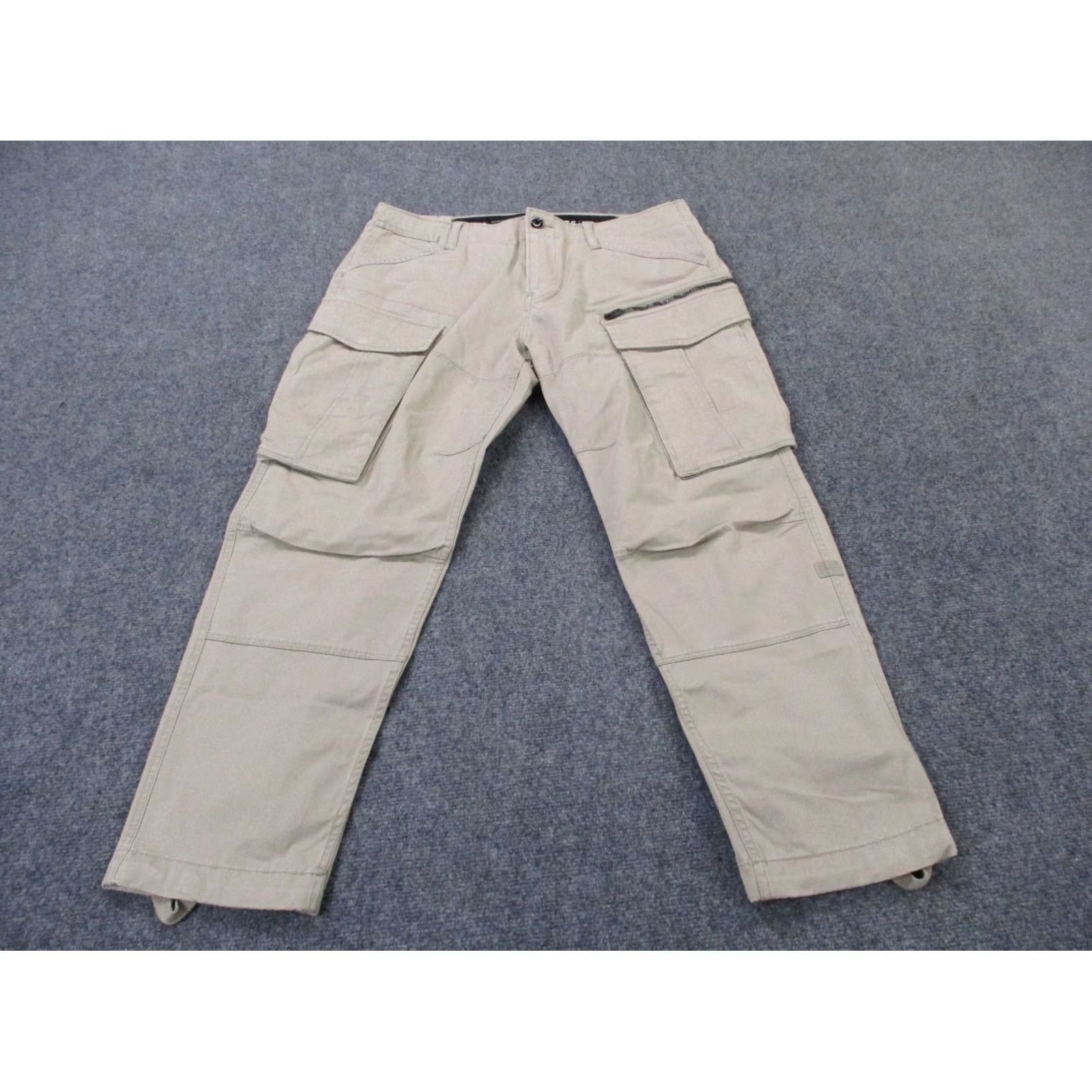 G-Star G-Star Raw Pants Mens 36 X 30 Beige Cargo Zip 3D Regular Skater Khaki Tactical Pants Mens Regular Beige Cargo Pocket Baggy Size US 36 / EU 52 - 2 Thumbnail