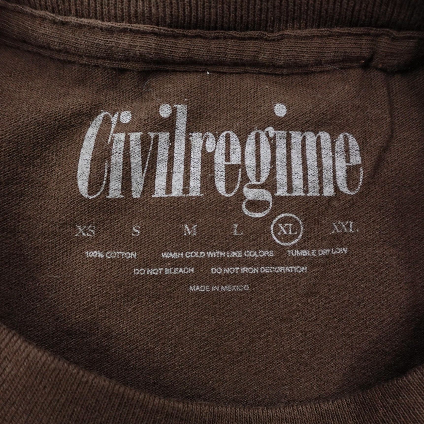 Logo 7 Civil Regime Shirt Mens XL Brown Flame Logo Graphic Print Butterfly Butterflies Streetwear Tee Size US XL / EU 56 / 4 - 7 Thumbnail