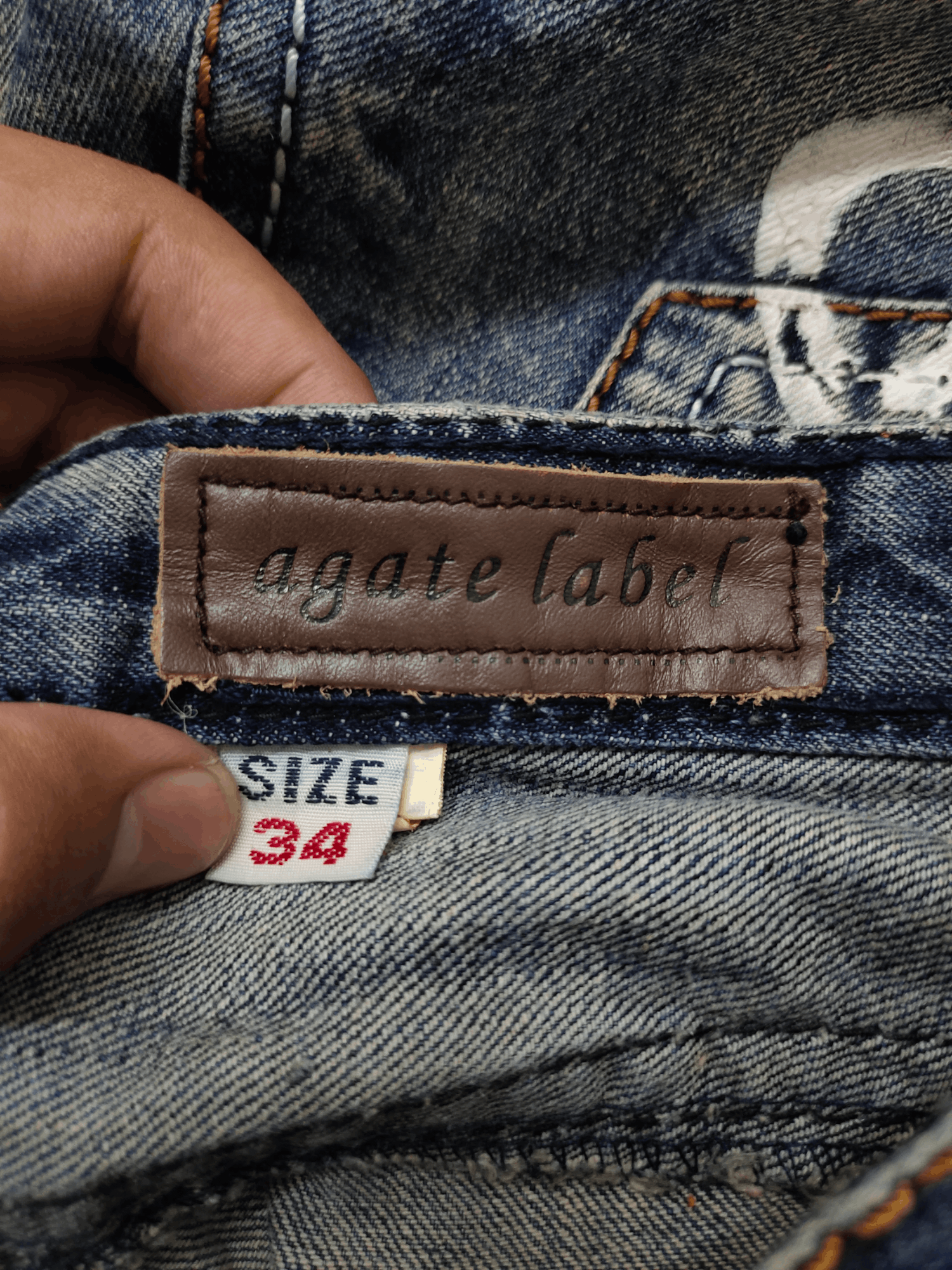 If Six Was Nine Flare Baggy Jean Agate Label Wings Distress Bootcut Wide Leg Size US 34 / EU 50 - 18 Thumbnail