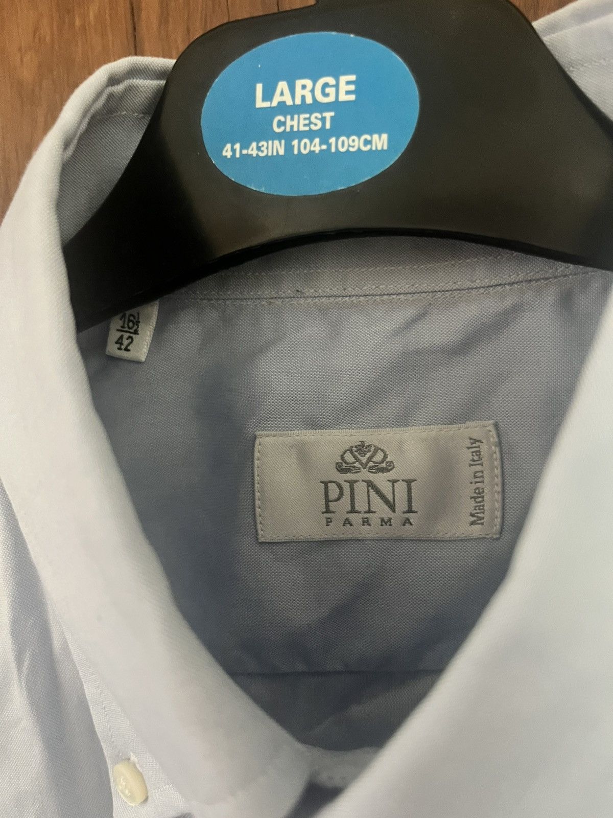 Pini Parma Pini Parma cotton blue size 42 16.5 Size US L / EU 52-54 / 3 - 2 Thumbnail