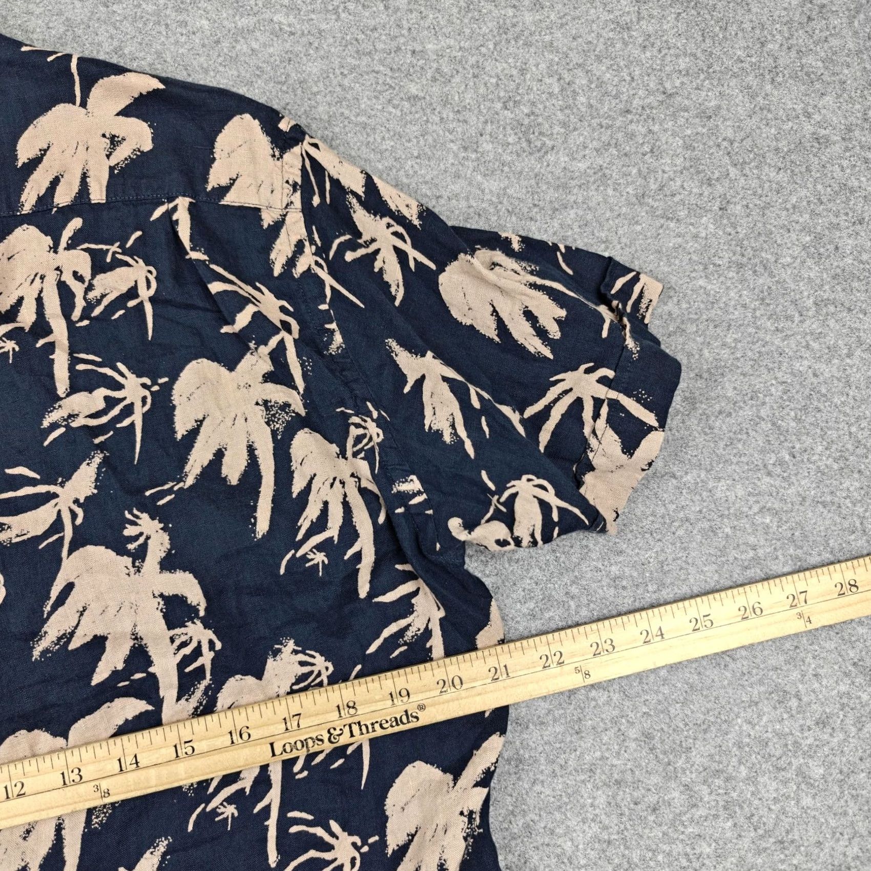 Rodd & Gunn Rodd & Gunn Shirt Mens L Blue Palm Tree Linen Short Sleeve Button Up Casual Size US L / EU 52-54 / 3 - 7 Thumbnail