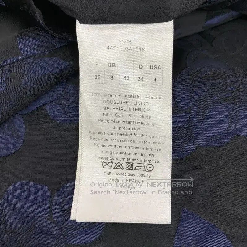 Dior Dior XS Navy Blue Floral Dress . Size XS / US 0-2 / IT 36-38 - 6 Thumbnail