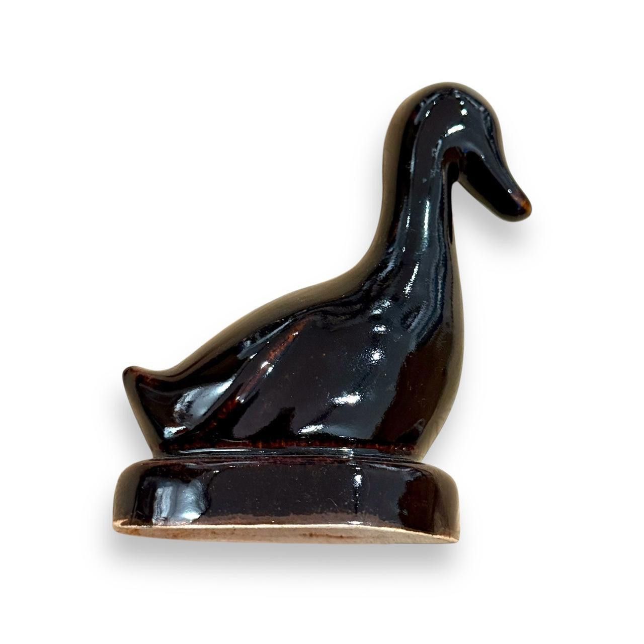 Designer Black/Brown Ceramic Glazed Duck Figurine Size ONE SIZE - 1 Thumbnail