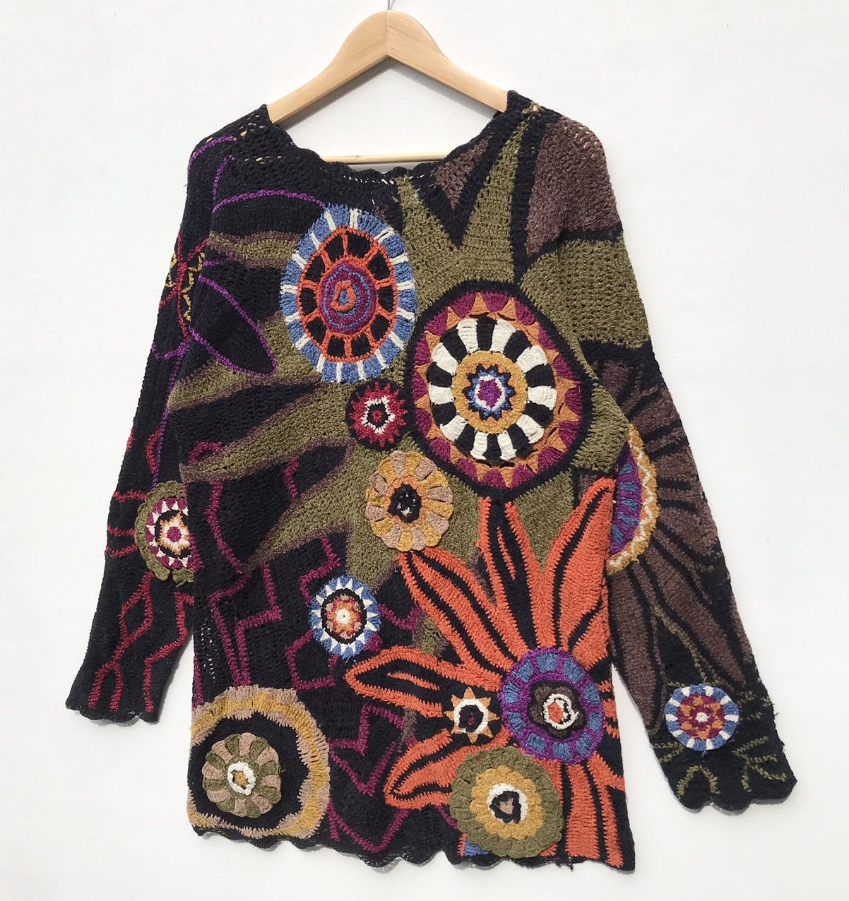 Issey Miyake Tsumori Chisato Crochet Tunic Top Issey Miyake Designer Size M / US 6-8 / IT 42-44 - 4 Thumbnail
