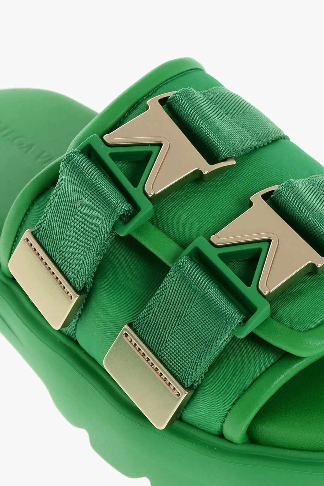 Bottega Veneta og1mm0426 Nylon Sliders in Green Size US 7 / EU 40 - 4 Thumbnail
