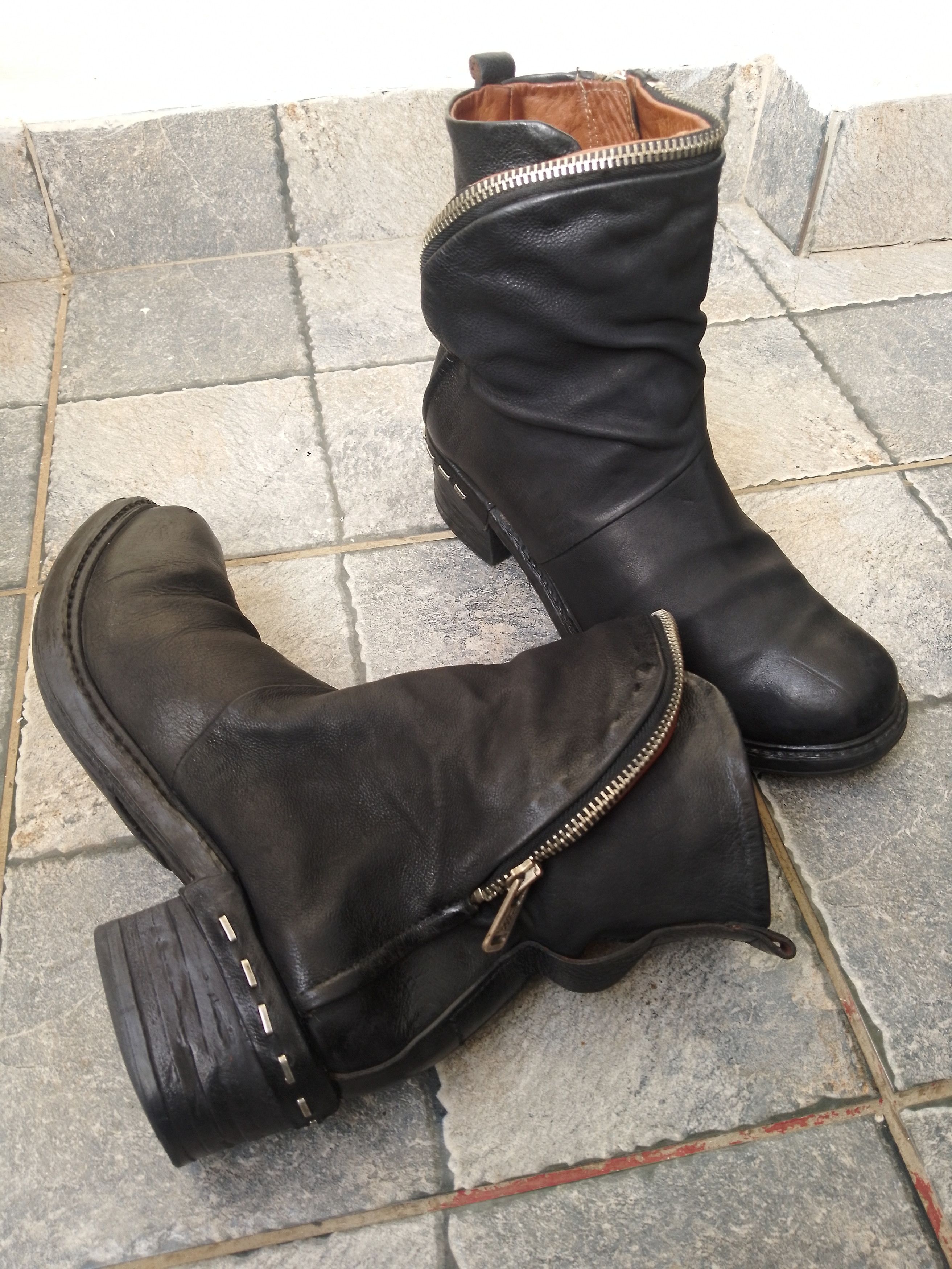 A.S.98 AS 98 BIKER ANKLE BOOTS Size US 9 / IT 39 - 20 Thumbnail