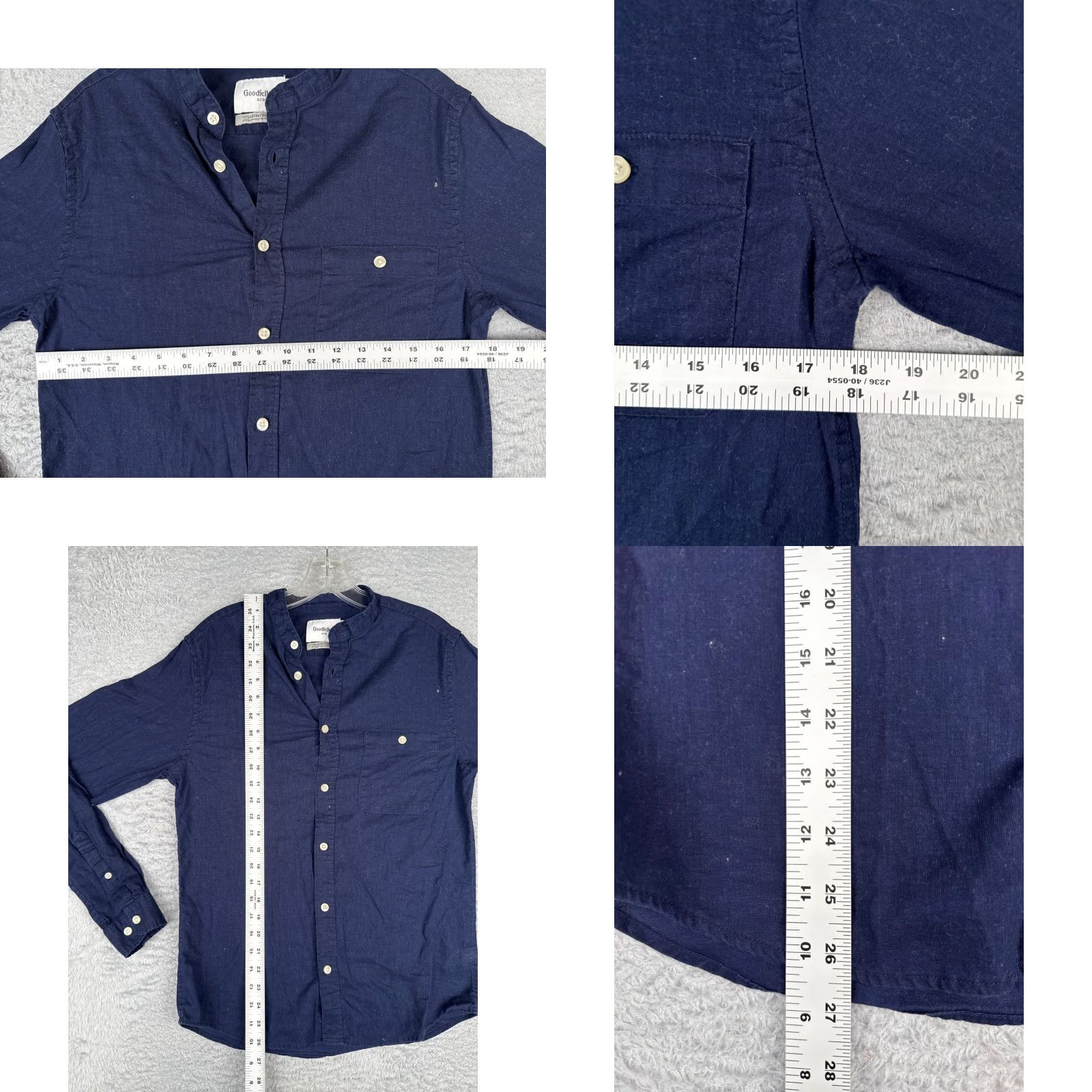 Vintage Goodfellow & Co Shirt Men Small Blue Button Up Long Sleeve Pocket Size US S / EU 44-46 / 1 - 8 Thumbnail