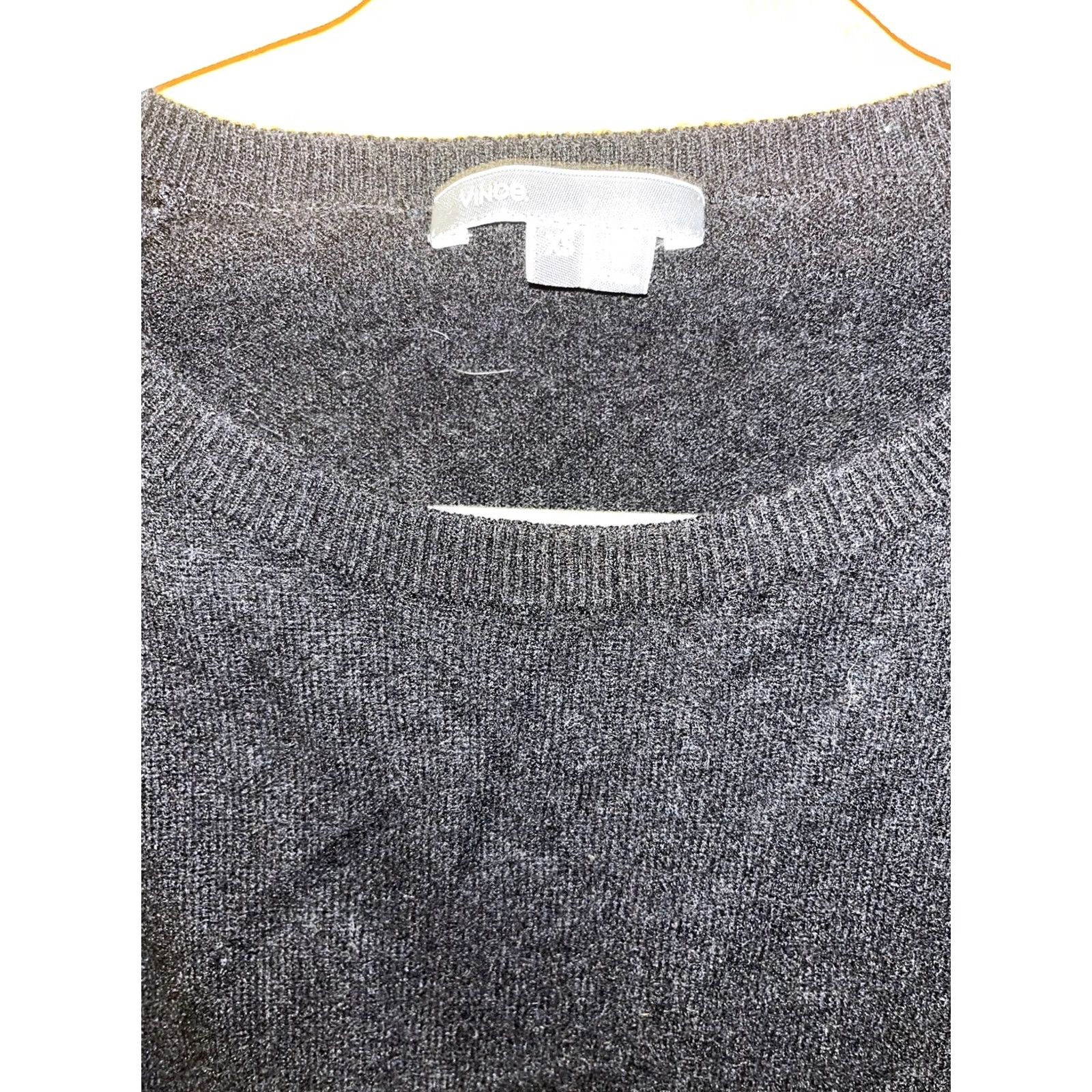 Vince Vince Black 100% Cashmere Crew Neck Sweater Women XS Knit Side Slits Pullover Vintage? Size XS / US 0-2 / IT 36-38 - 2 Thumbnail