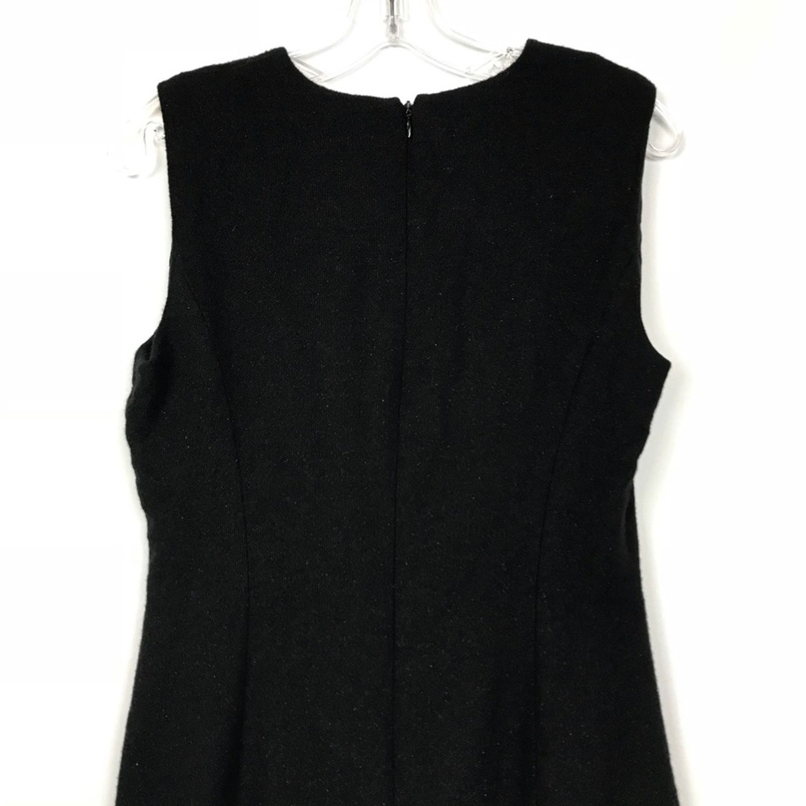 Ralph Lauren Purple Label Ralph Lauren Collection Purple Label Black Wool Dress Sz 10 Size L / US 10 / IT 46 - 7 Thumbnail