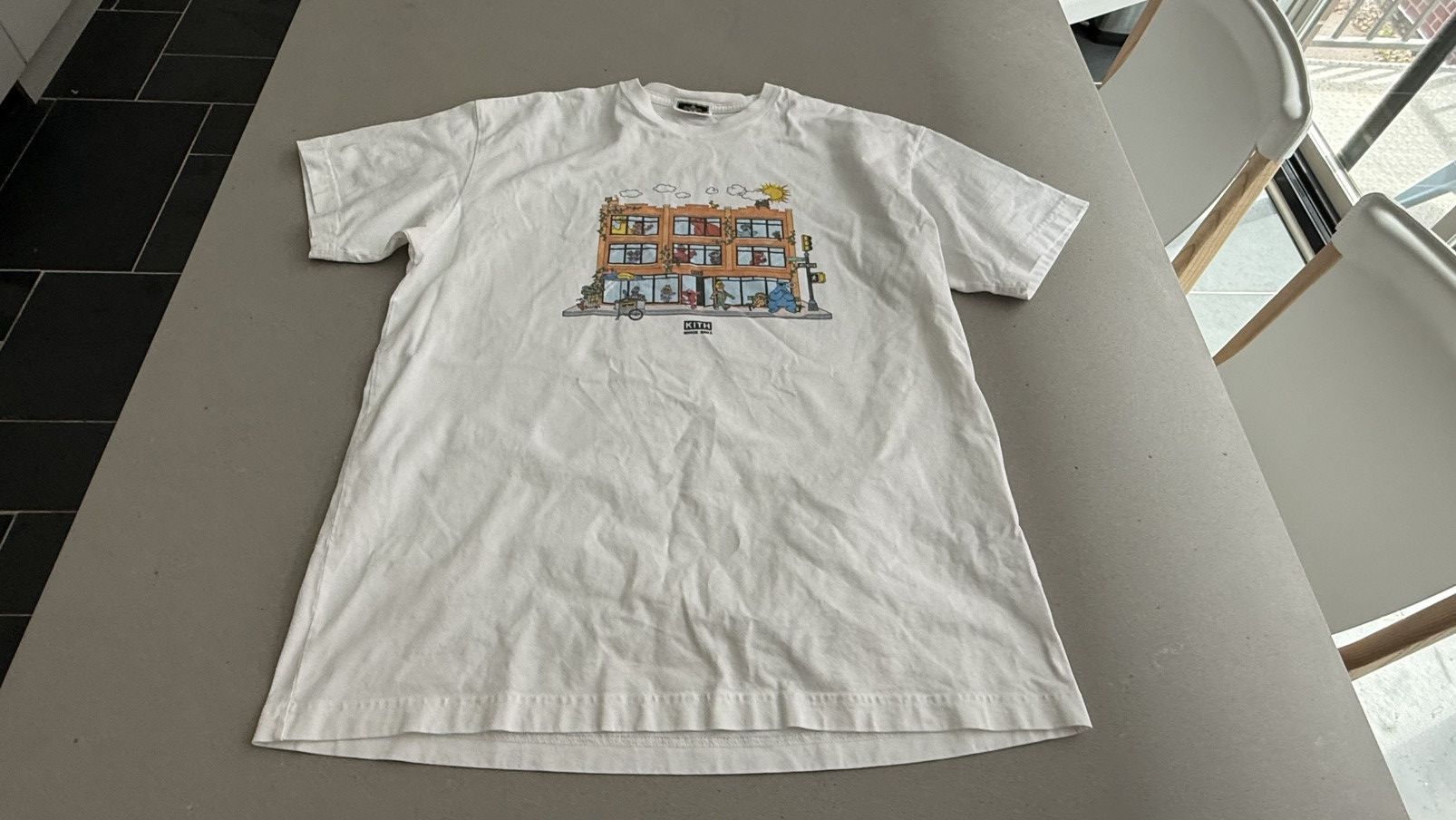 Sesame street mulberry white medium tee shirt