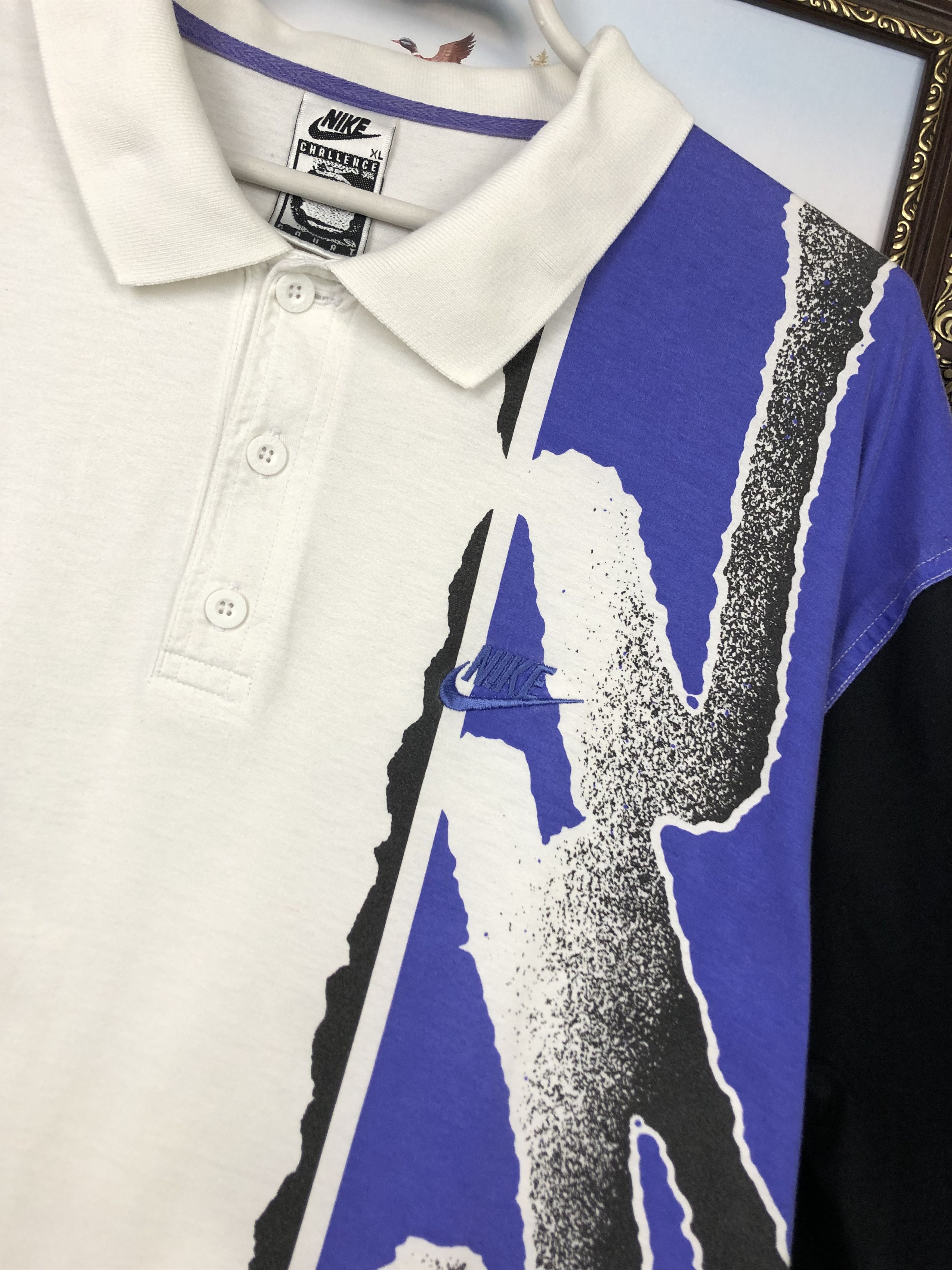 Nike Vintage 90's Nike Challenge Court Agassi Polo Shirt Tennis Size US XL / EU 56 / 4 - 3 Thumbnail