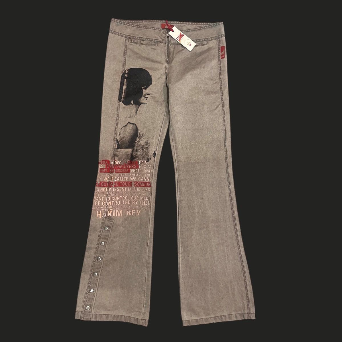 Lonsdale Vintage Lonsdale Flared Low rise printed denim jeans Size 25" / US 0 / IT 36 - 6 Thumbnail