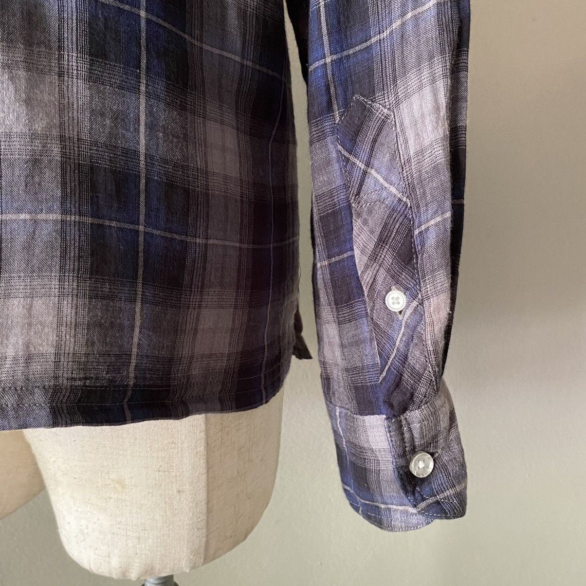 Neighborhood Neighborhood MEDIUM-REGULAR Navy Plaid Flannel Shirt Size US M / EU 48-50 / 2 - 10 Thumbnail